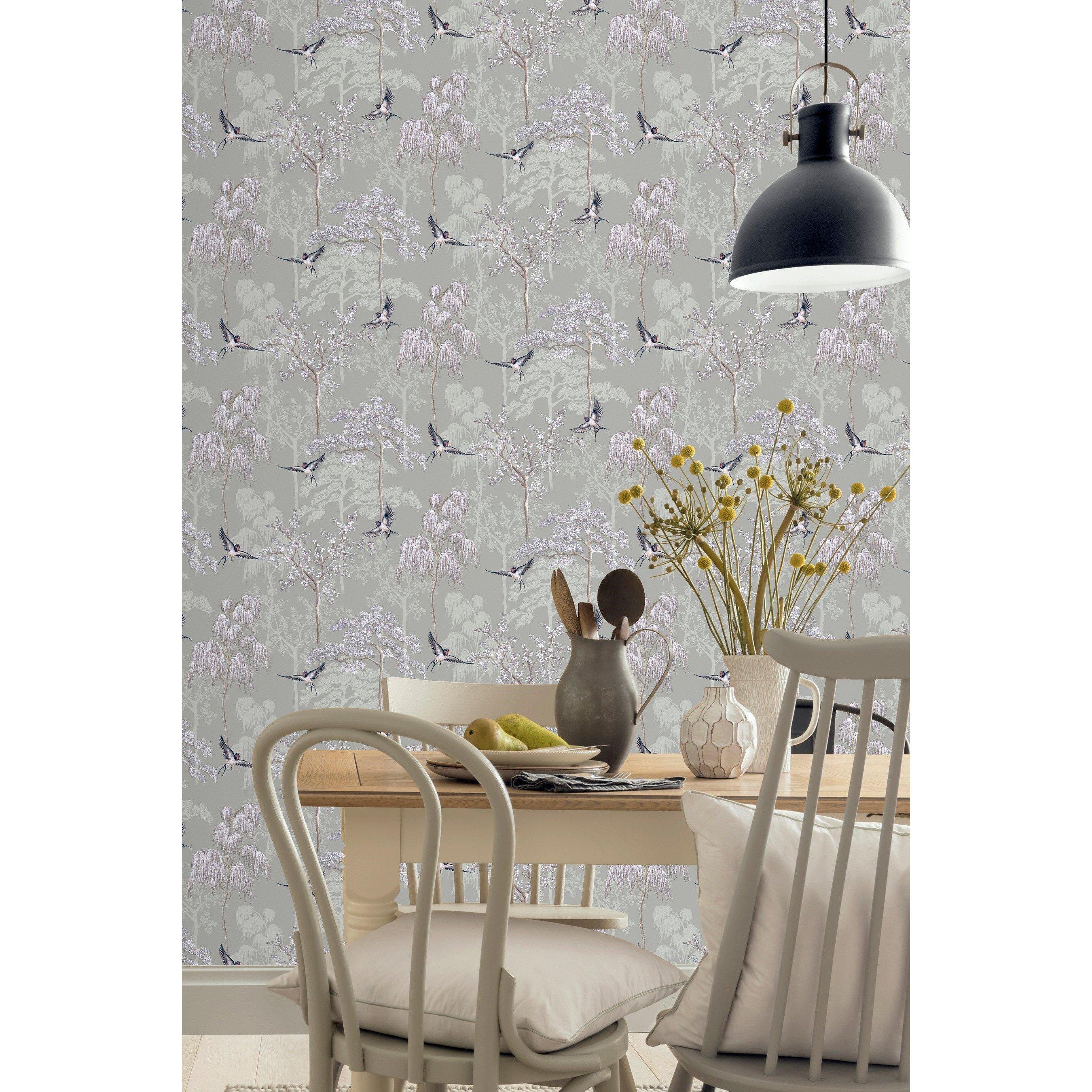 Grey - Arthouse - Japanese Garden Wallpaper