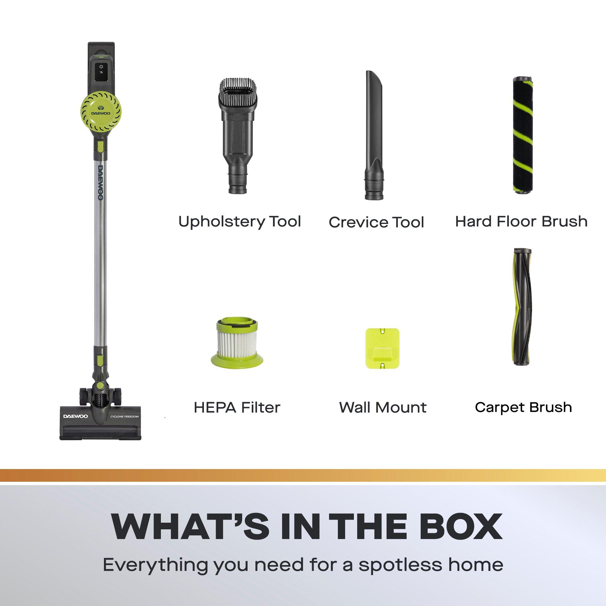 Silver - Daewoo Electricals - Cyclone Freedom 2in1 Cyclonic Stick Handheld Vacuum - 6