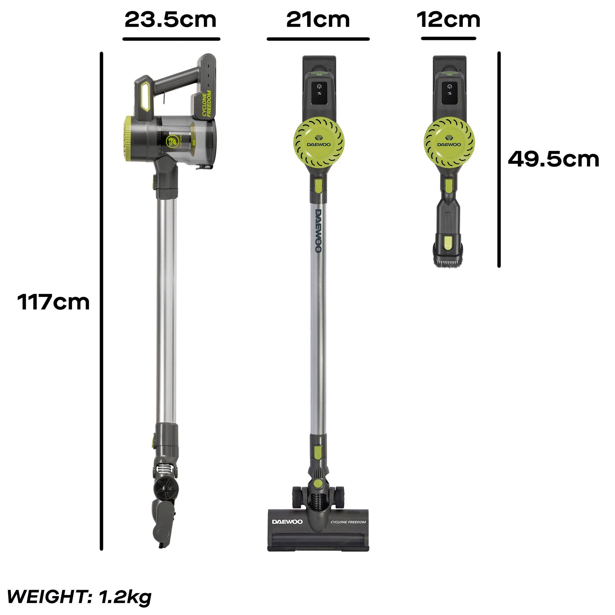 Silver - Daewoo Electricals - Cyclone Freedom 2in1 Cyclonic Stick Handheld Vacuum - 7