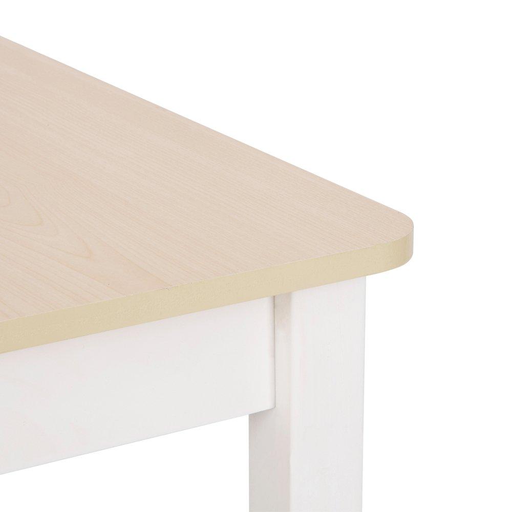 Neutraal - Tooky Toy - Wooden Kids Table and 2 Chair Set - 3