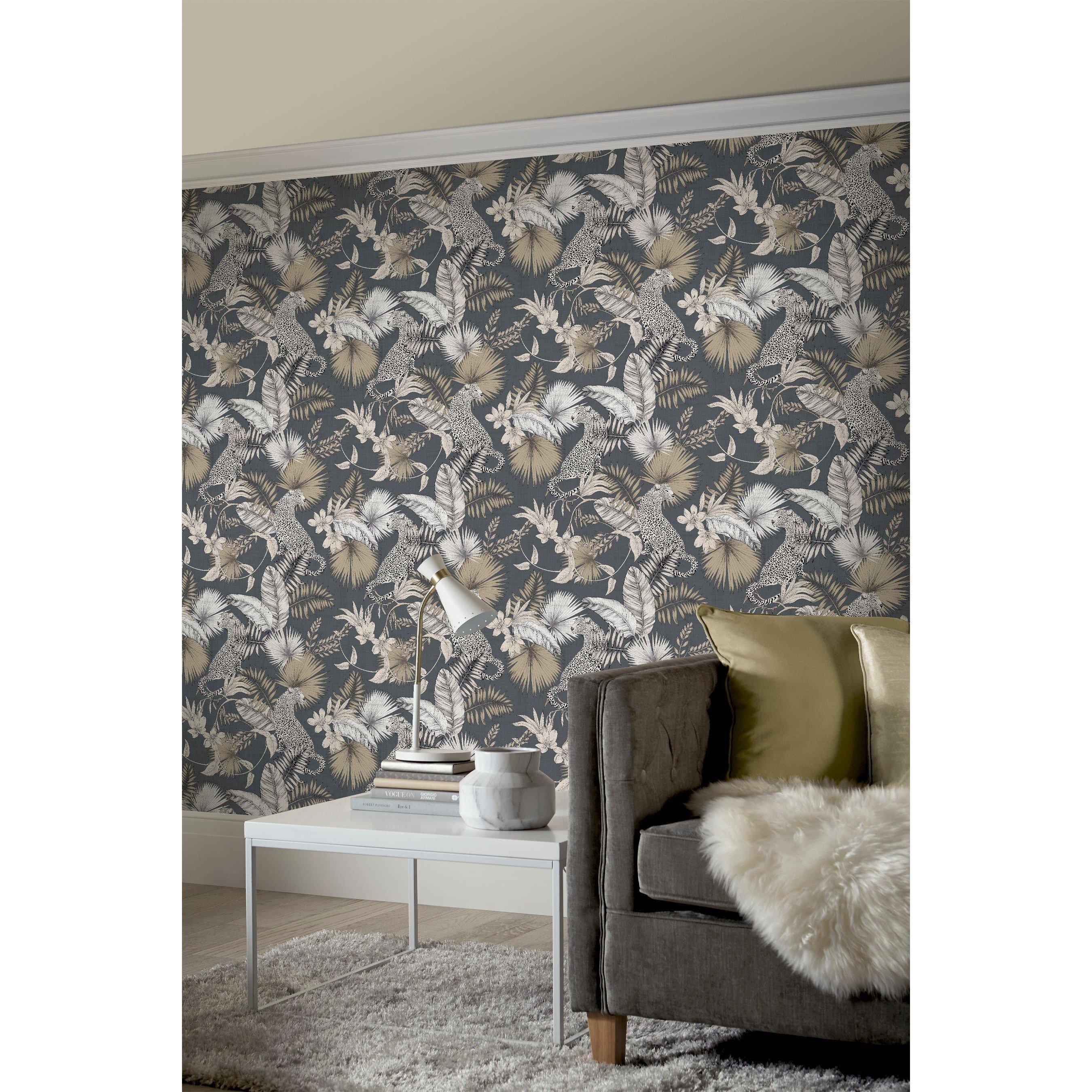Neutral - Arthouse - Tropical Leopard Wallpape
