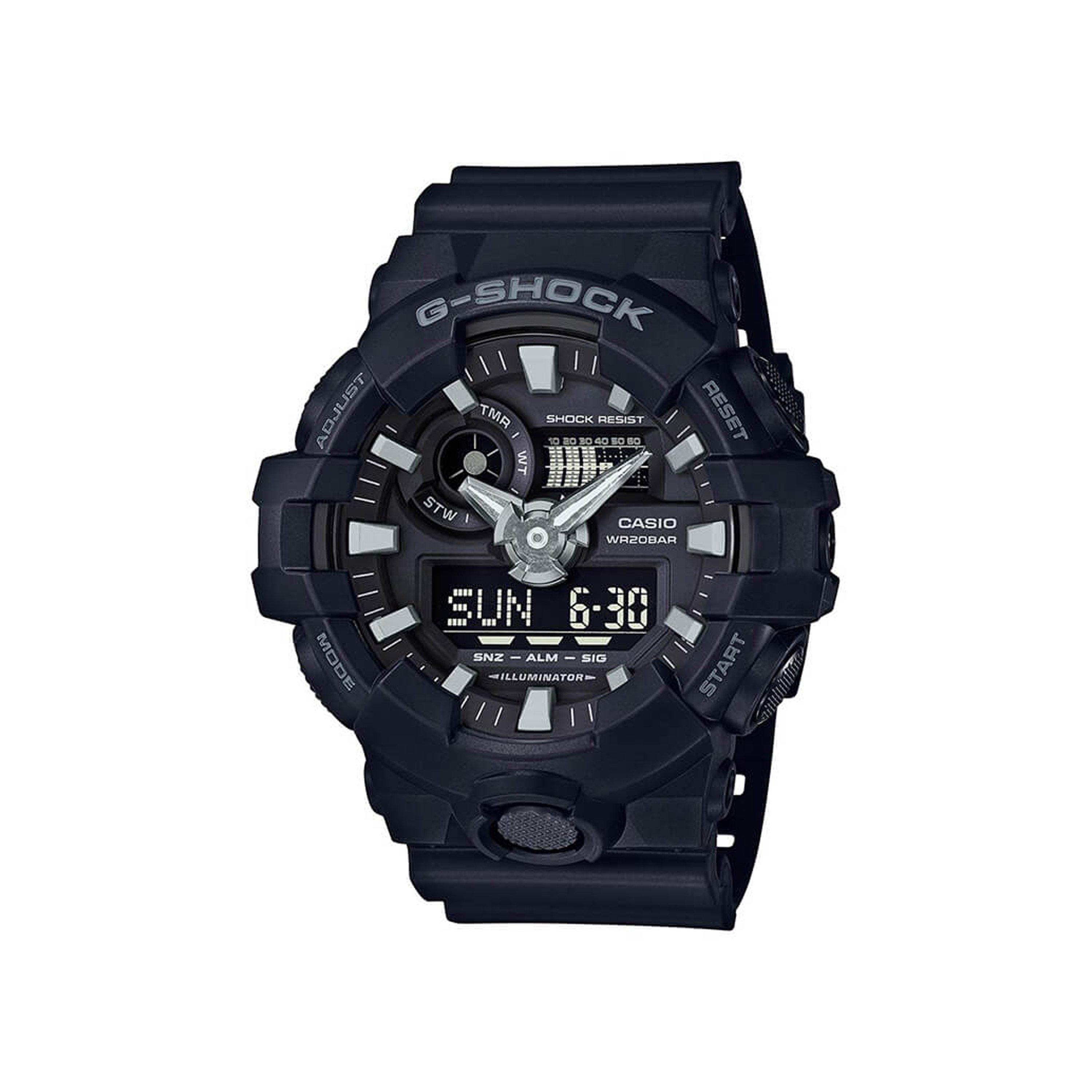 Black - Casio - Mens G Shock Alarm Chronograph Watch - 1