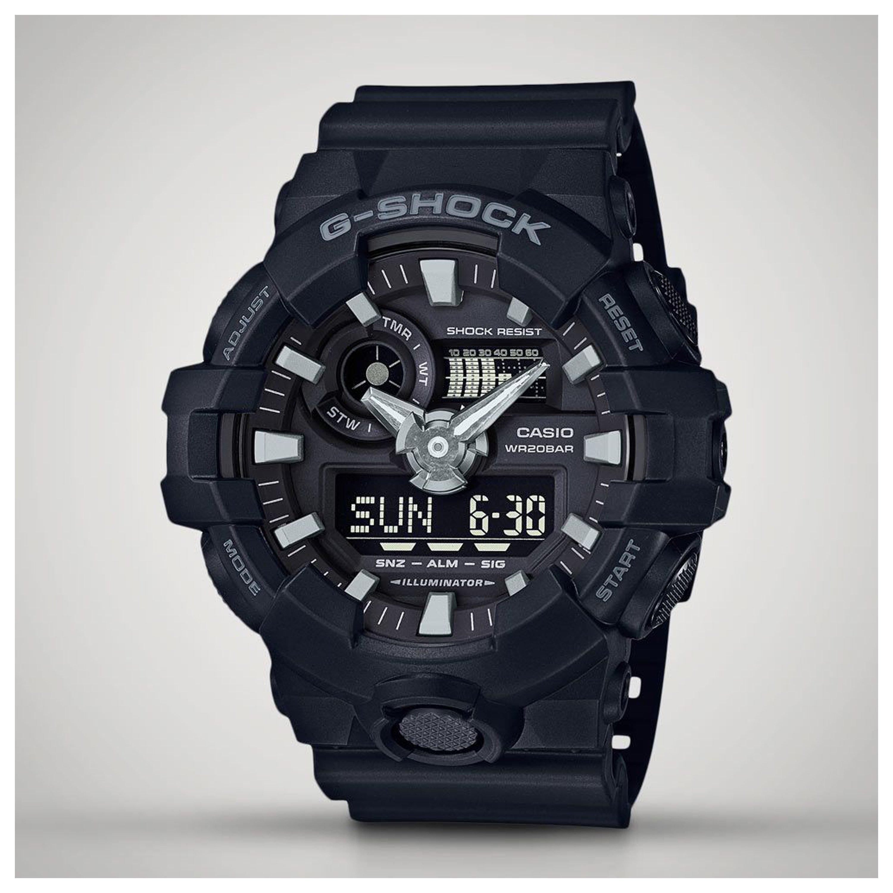 Black - Casio - Mens G Shock Alarm Chronograph Watch - 4