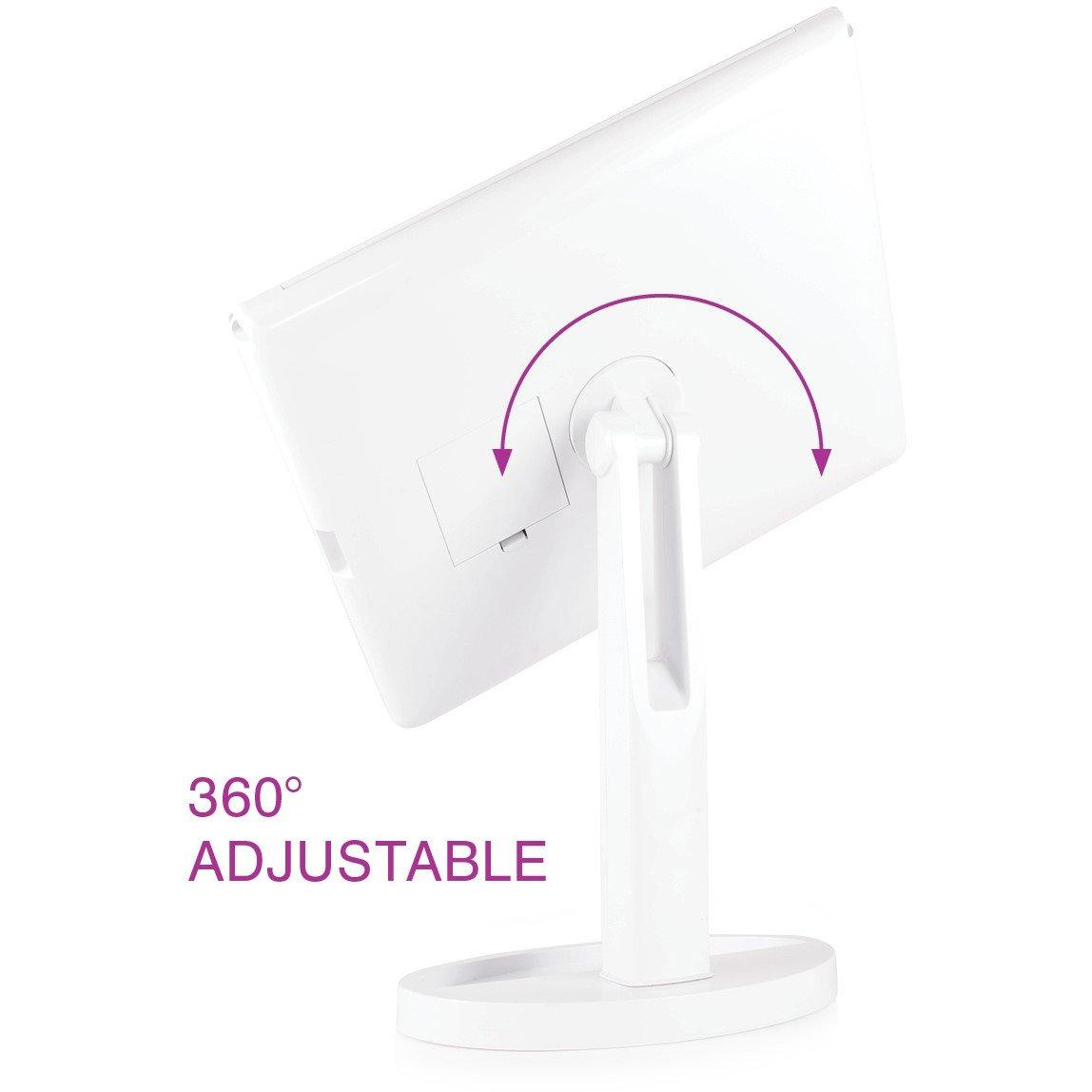 White - Rio - Full Size LED Makeup Mirror 1x 3x 5x & 10x Mag - 7