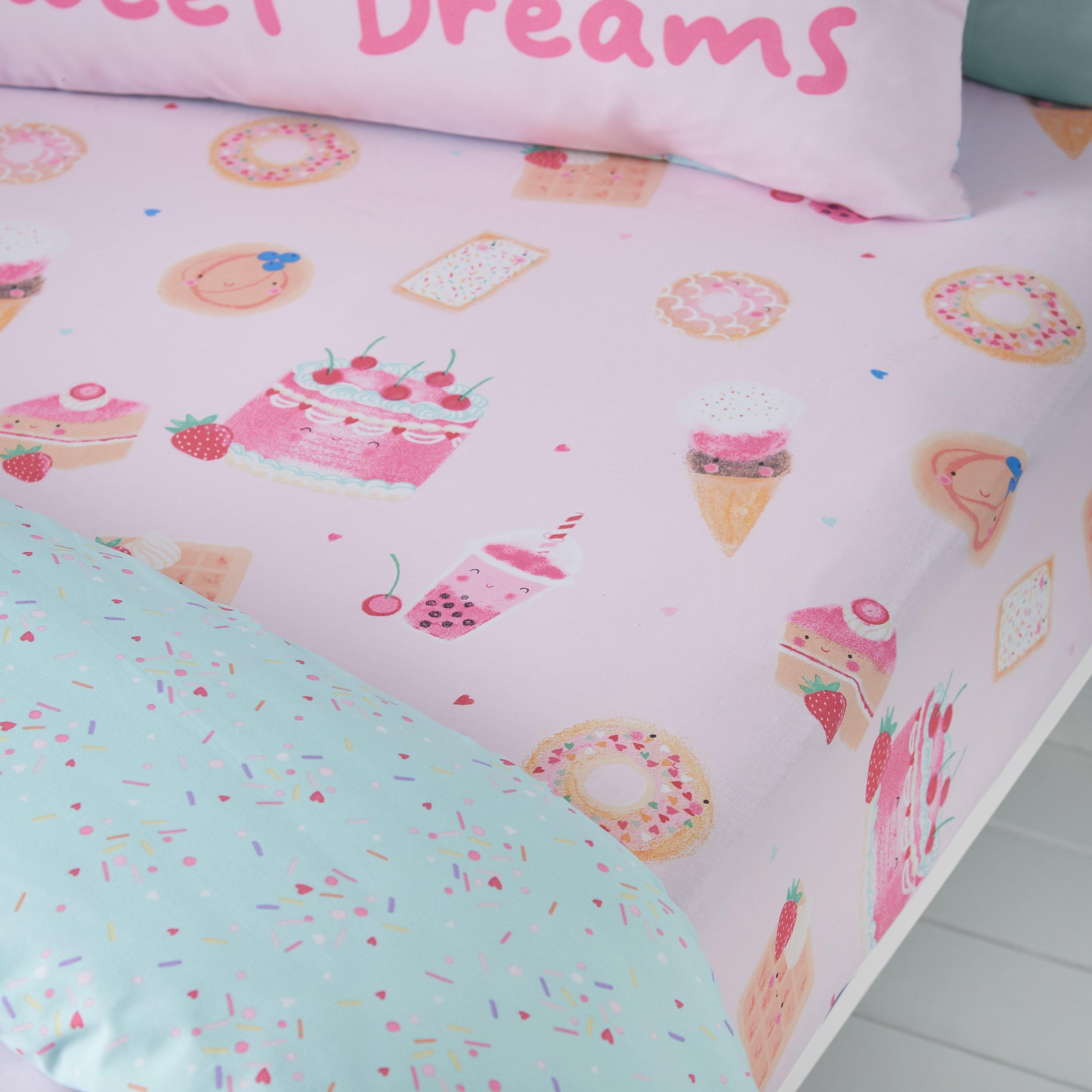Pink - Catherine Lansfield Kids - Sweet Treats Flat and Fitted Sheets - 1