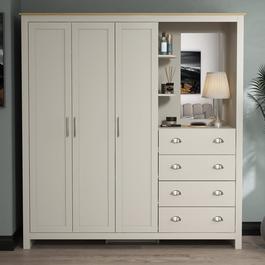 Homelife Lancaster 4 Drawer Wardrobe Combi Unit