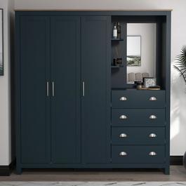 Homelife Lancaster 4 Drawer Wardrobe Combi Unit