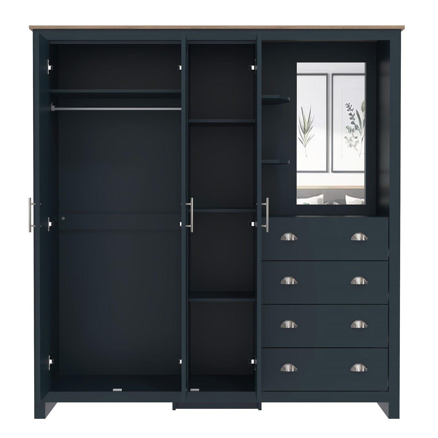 Jack Wills Lancaster 4 Drawer Wardrobe Combi Unit | Jack Wills UK