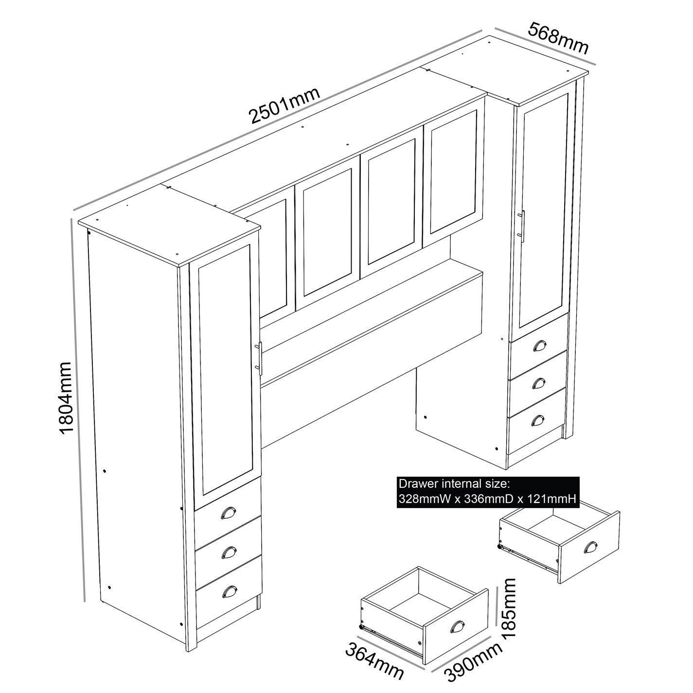 Grey - Jack Wills - Lancaster Overbed Store Unit - 8