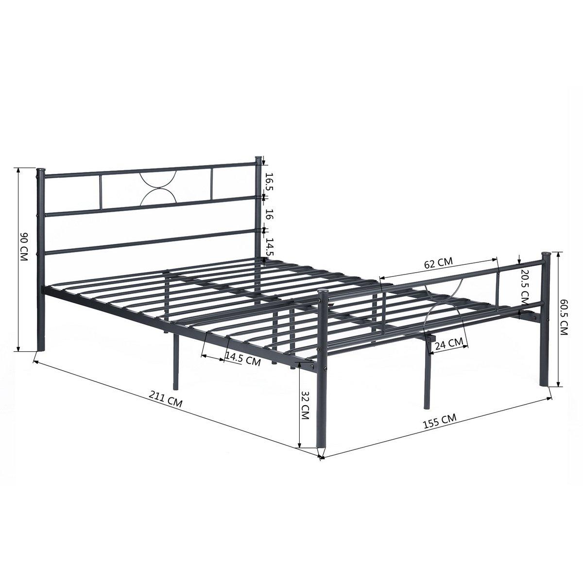 Black - Floordirekt KG - SANE Black Metal Bedframe Queen size - 7