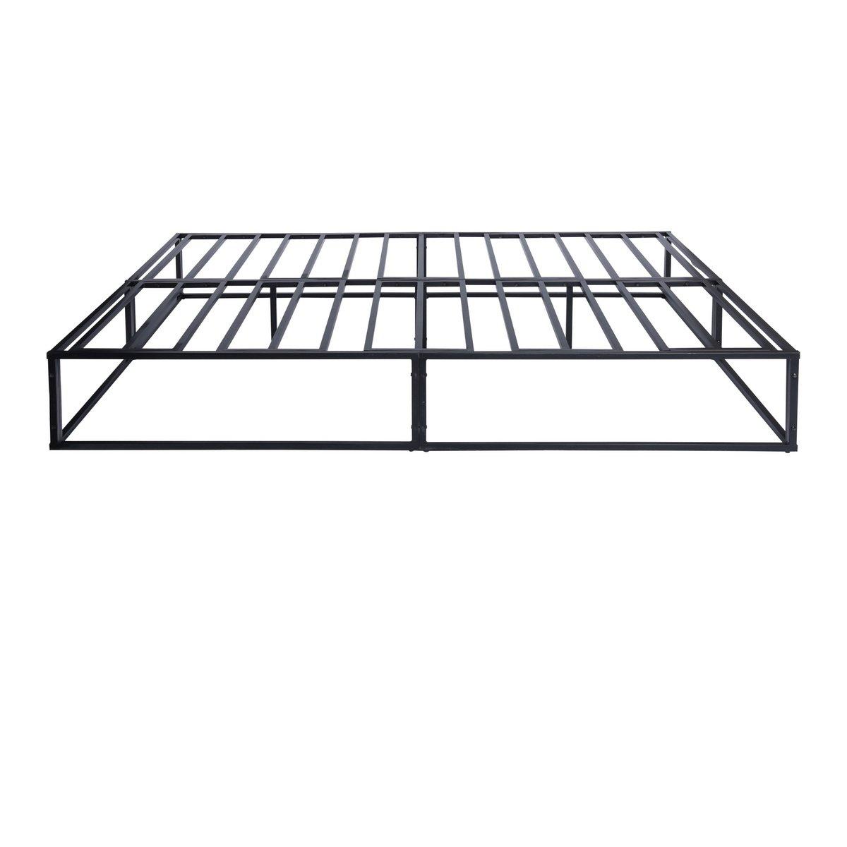 Black - Homylin - Metal Bed Frame Double size with Underbed Storage Space - 8