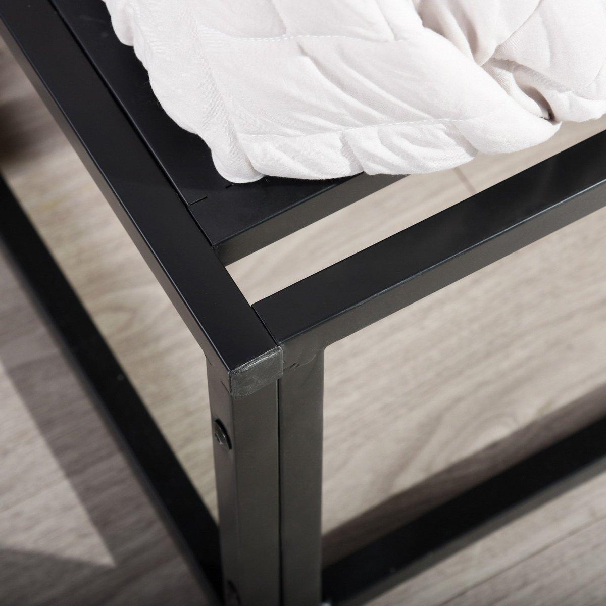 Black - Homylin - Musel Metal Bed Frame King size with Underbed Storage Space - 6