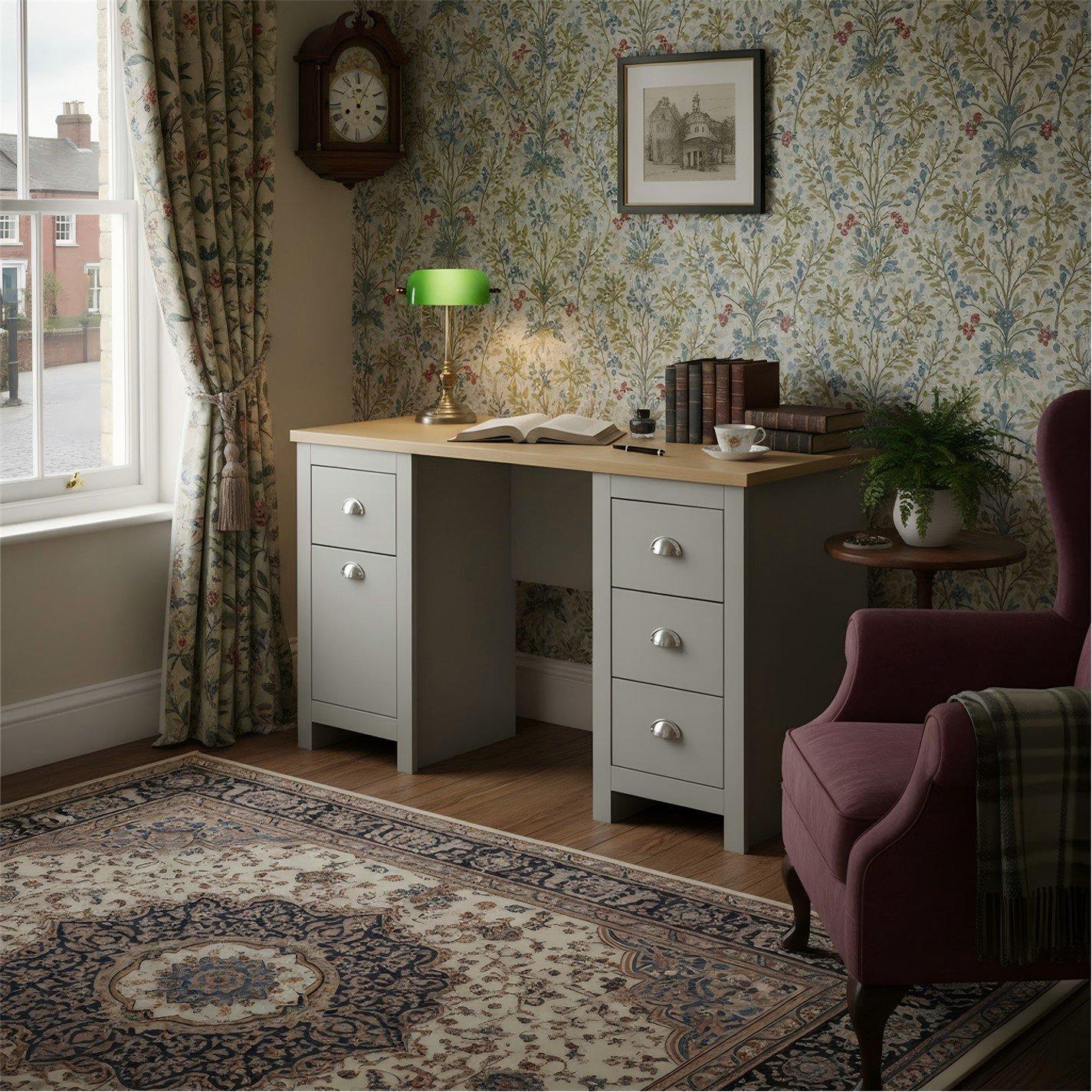 Grey - Jack Wills - Lancaster Study Desk - 2