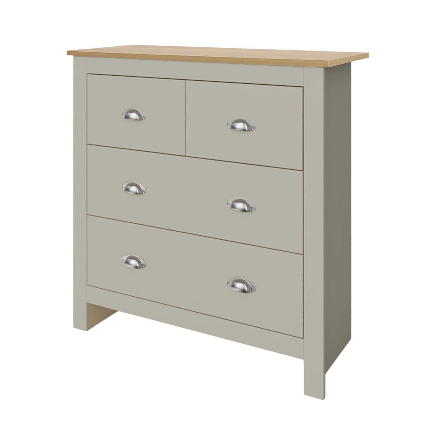 Grey - Jack Wills - Wood Metal Handle Chest of Drawers - 4