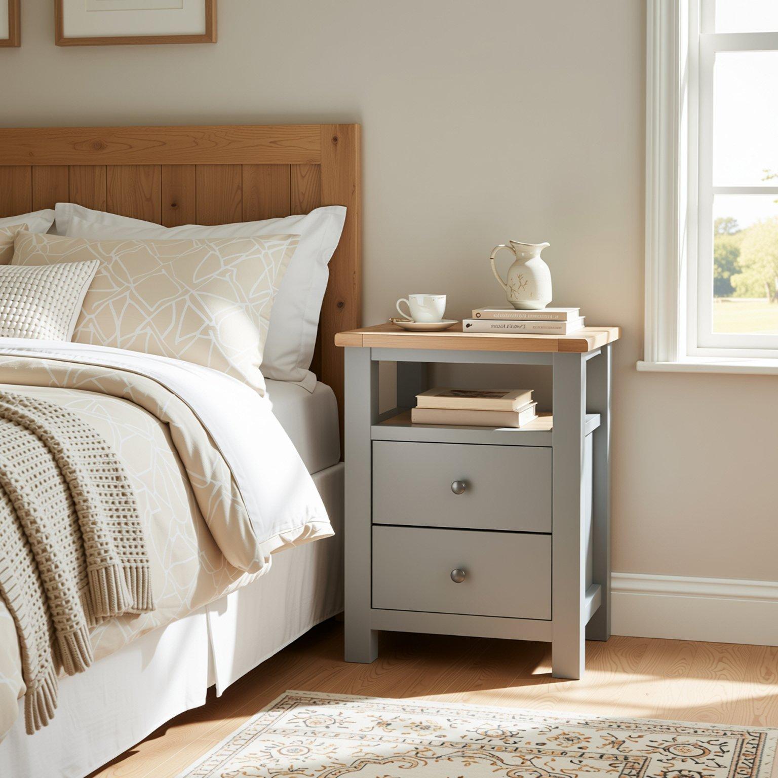 Grey - Jack Wills - Drawer Wood Compact Bedside Table - 2