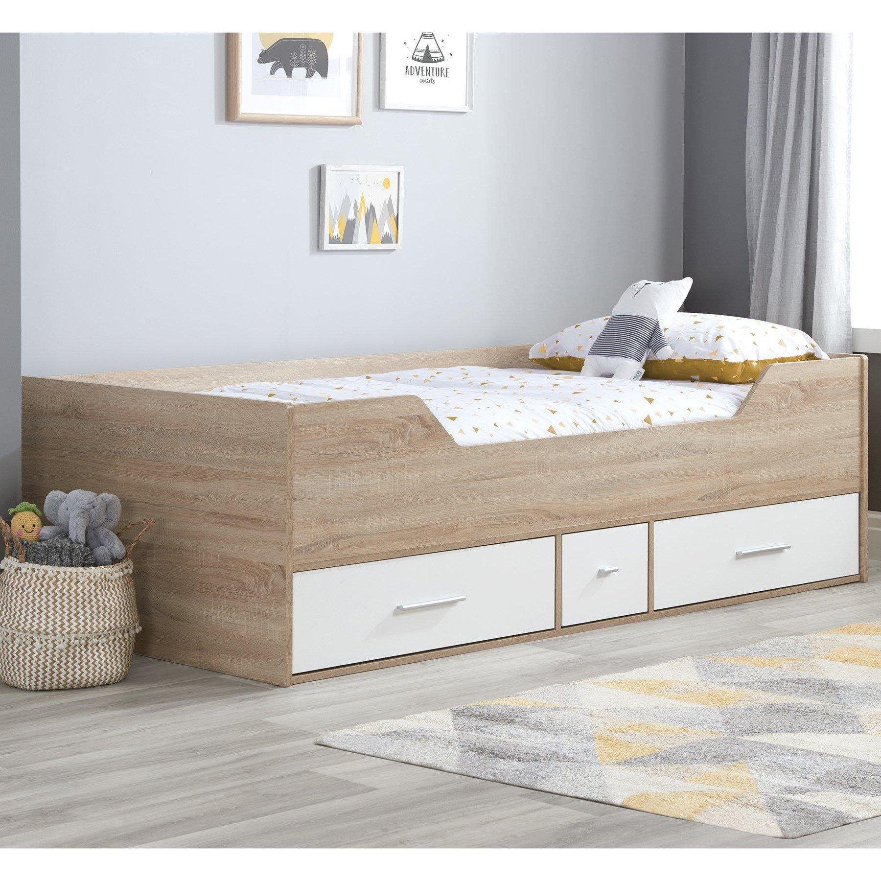 Birlea  Camden Cabin Bed - White/Oak - Single