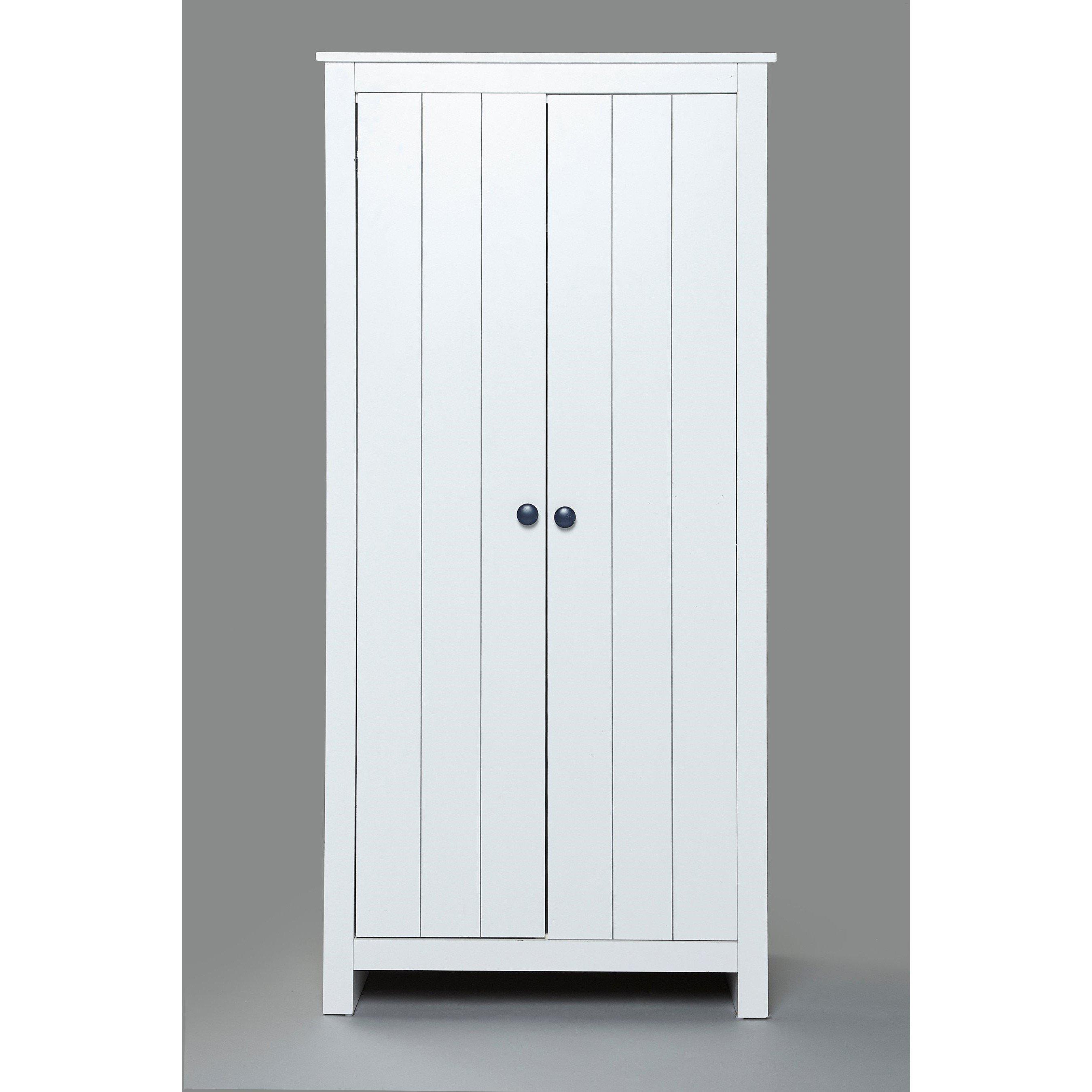 White - Homelife - Jupiter 2 Door White Wardrobe - 1