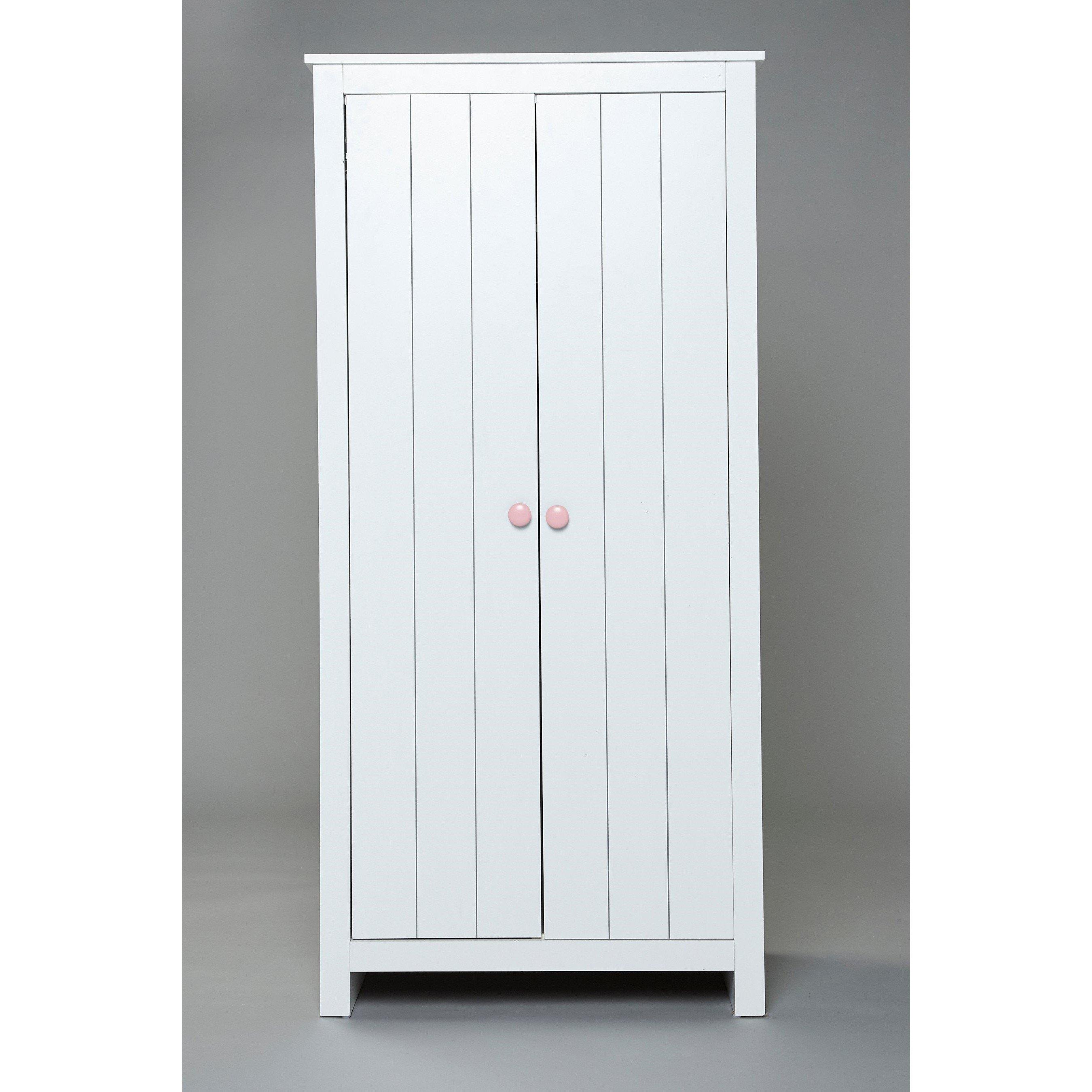 White - Homelife - Jupiter 2 Door White Wardrobe - 2