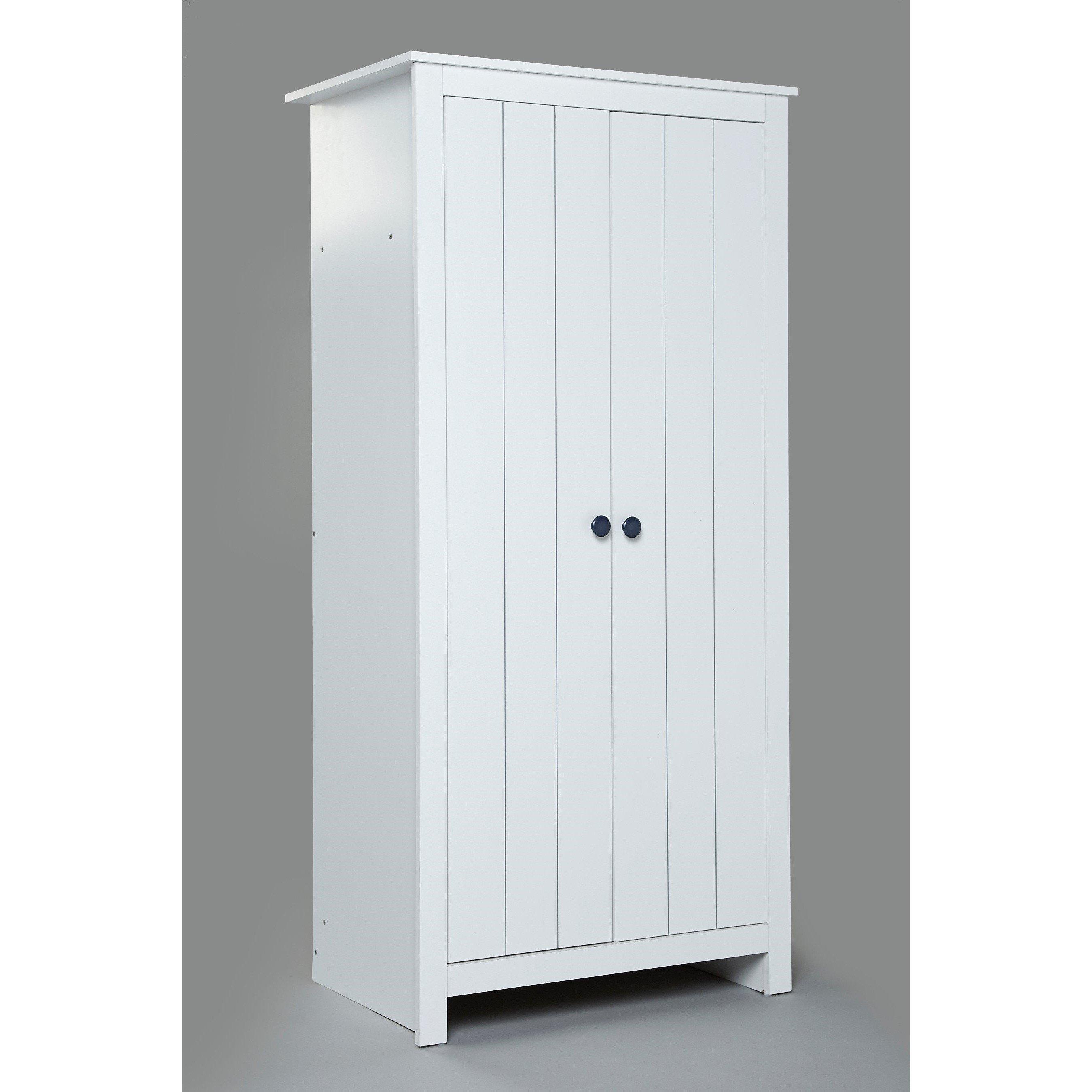 White - Homelife - Jupiter 2 Door White Wardrobe - 3