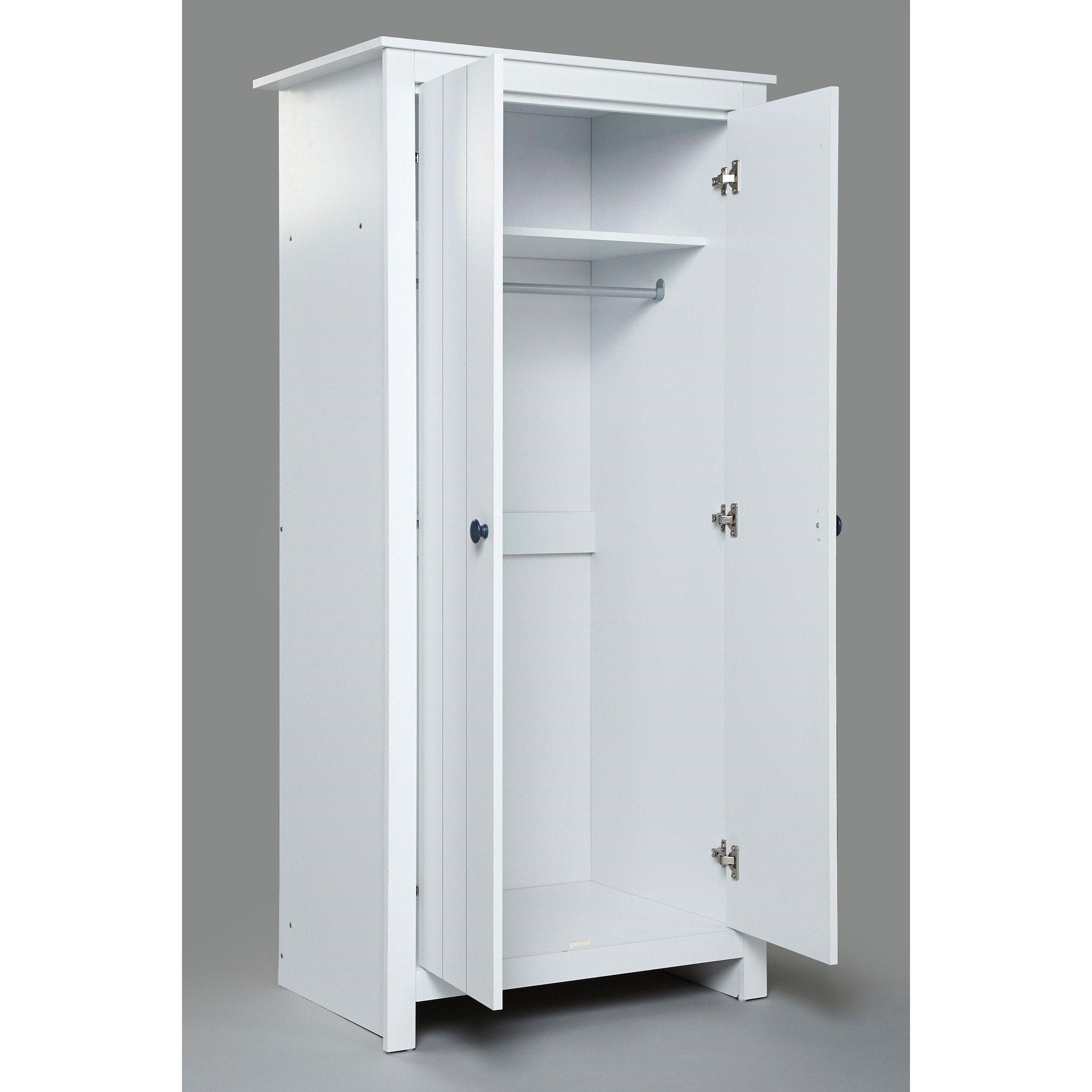 White - Homelife - Jupiter 2 Door White Wardrobe - 5