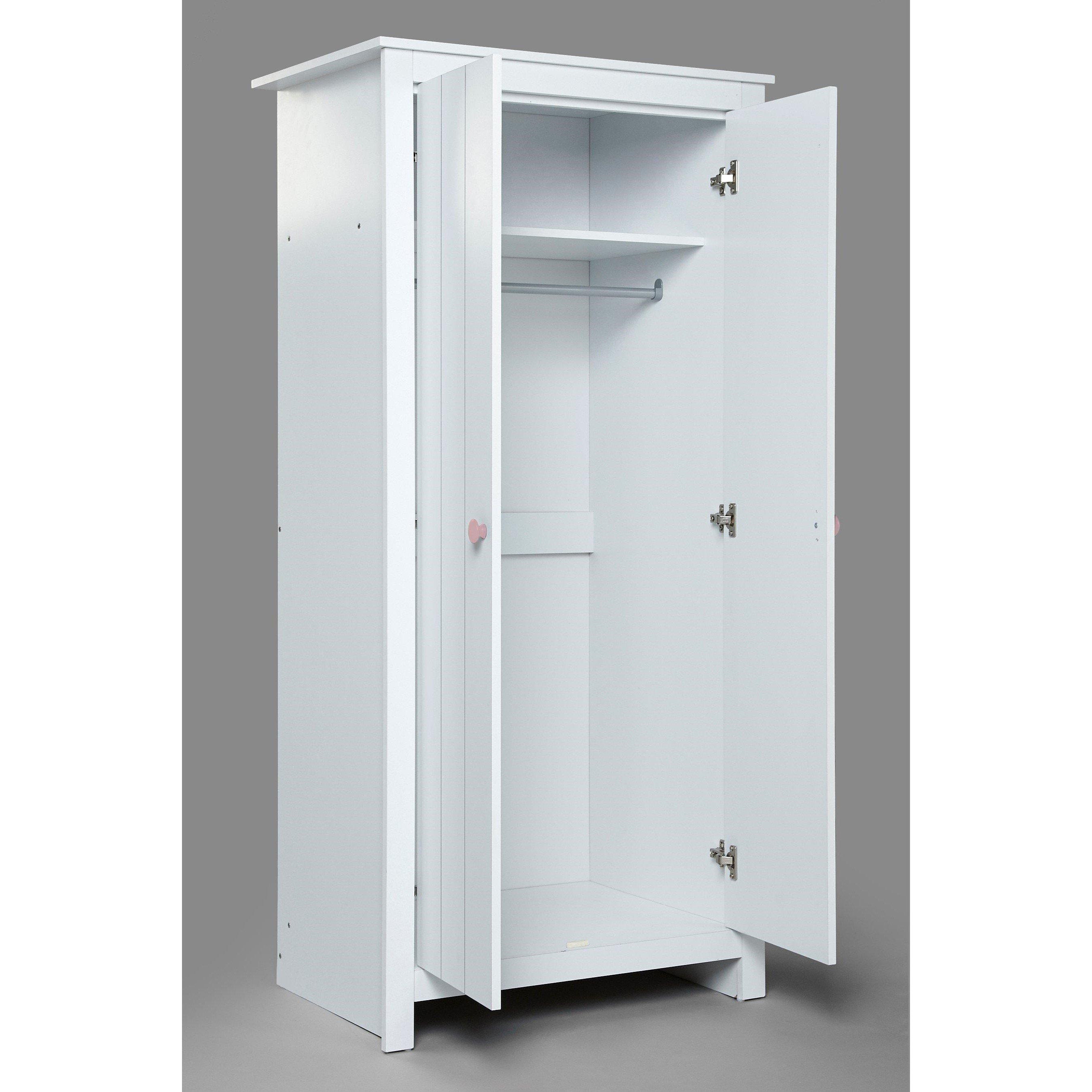 White - Homelife - Jupiter 2 Door White Wardrobe - 6