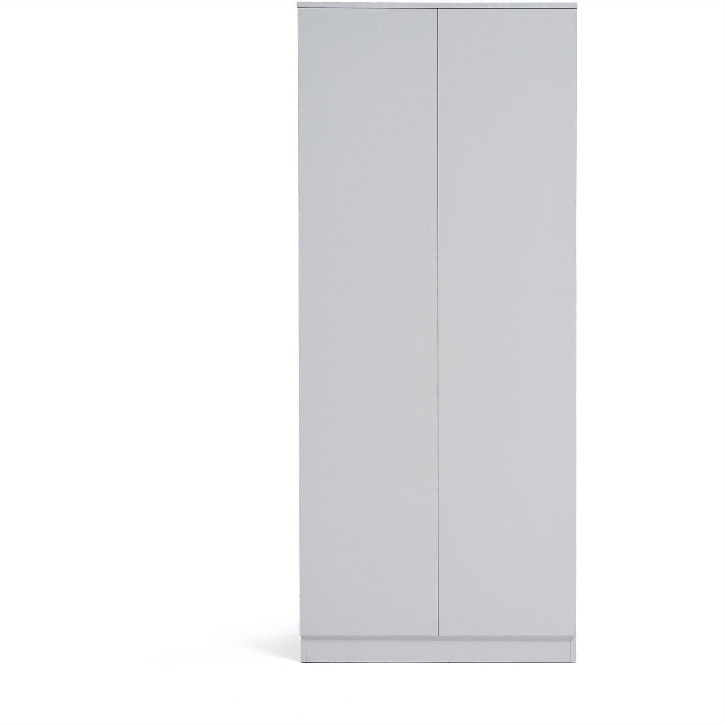 Grey - Homelife - Locke 2 Door Wardrobe - 2