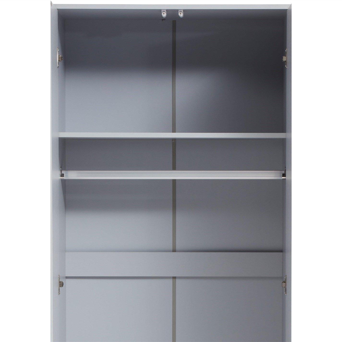 Grey - Homelife - Locke 2 Door Wardrobe - 5