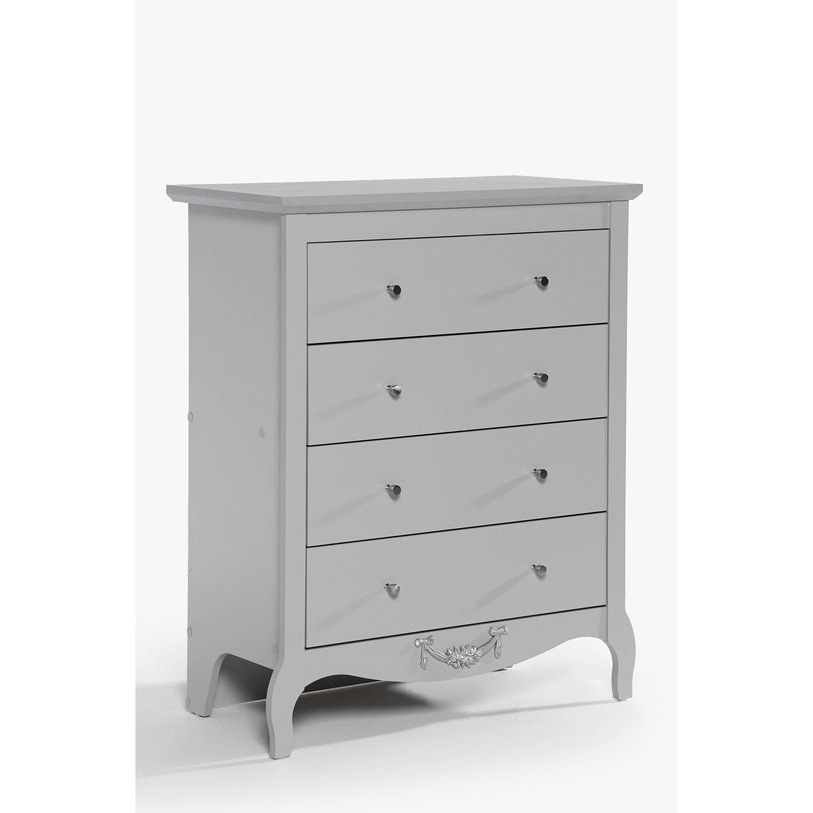 Grey - Homelife - Juliette 4 Drawer Chest of Drawers - 2