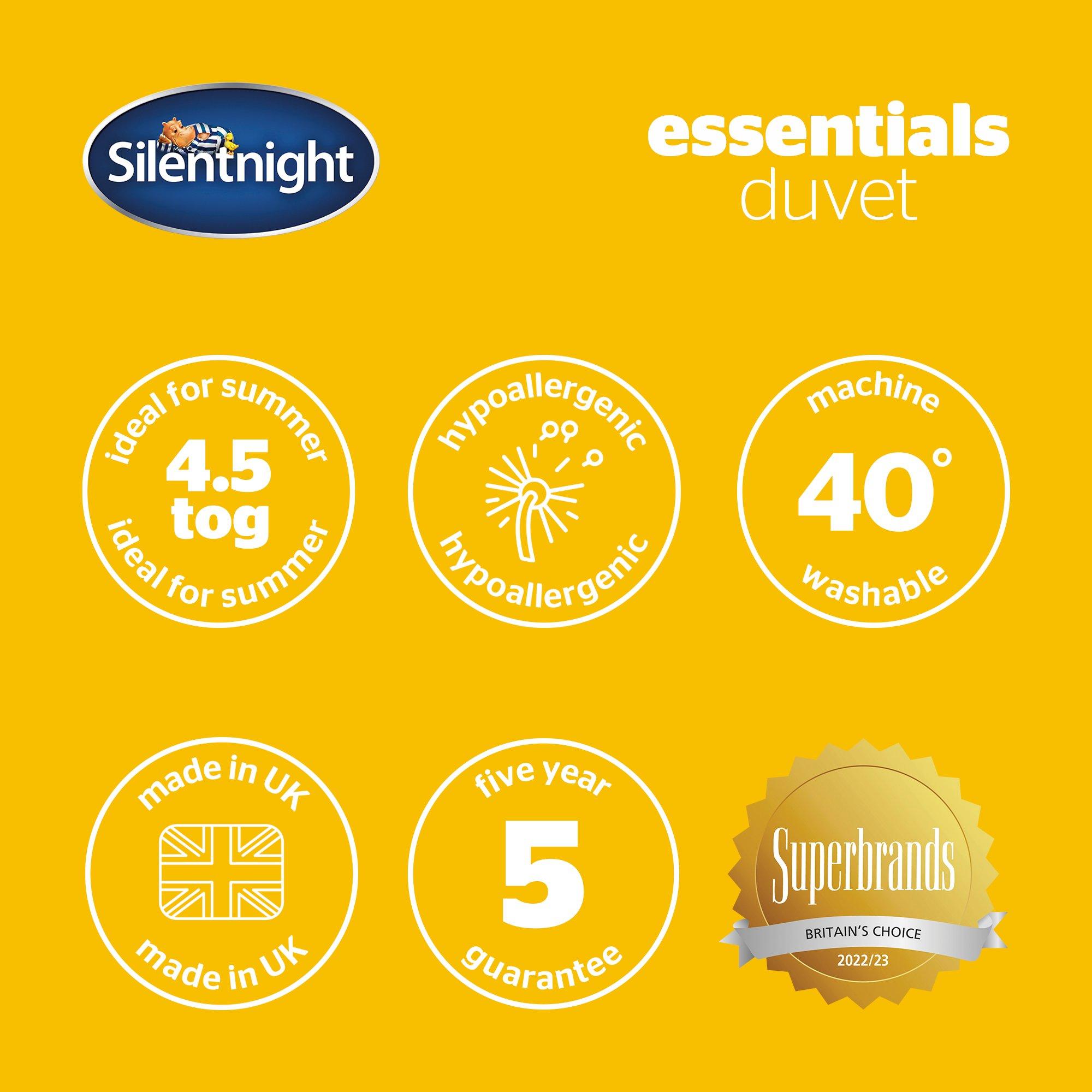 White - Silentnight - Silentnight Essentials Duvet - 10.5 Tog - 8