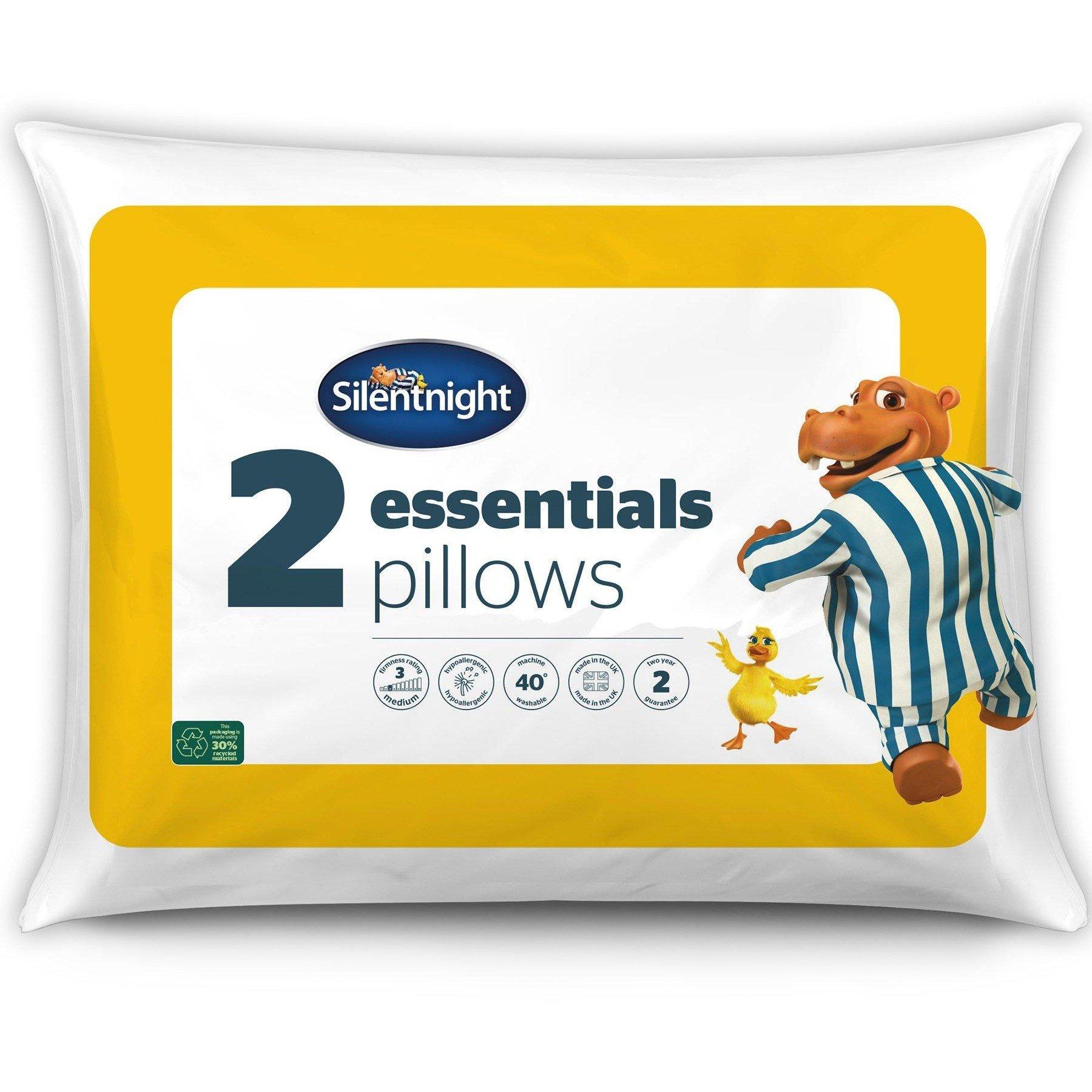 White - Silentnight - Essentials Pillow - 2 Pack