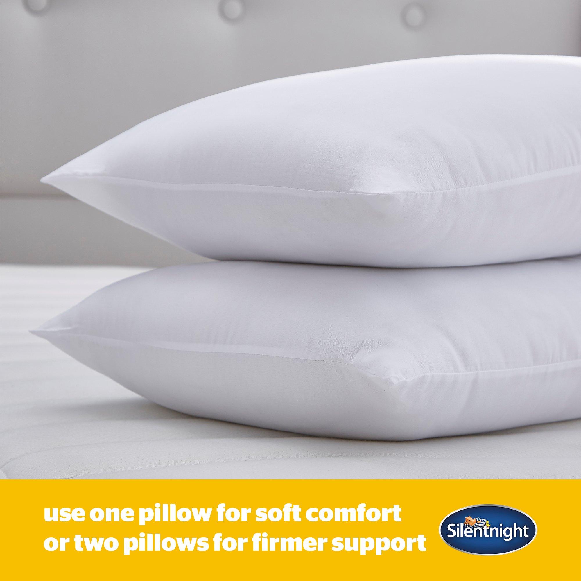 White - Silentnight - Silentnight Essentials Pillow - 2 Pack - 2