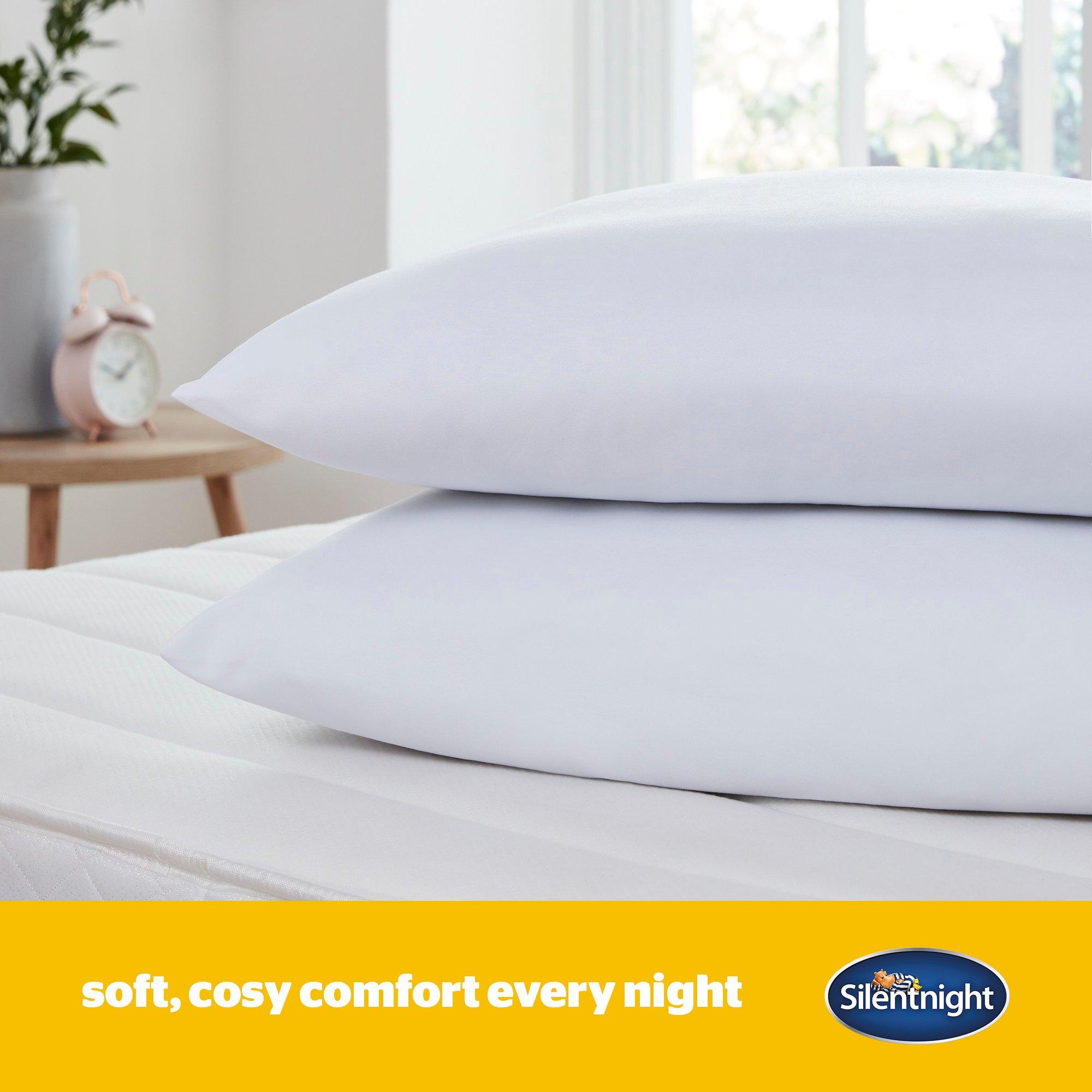 White - Silentnight - Silentnight Essentials Pillow - 2 Pack - 3
