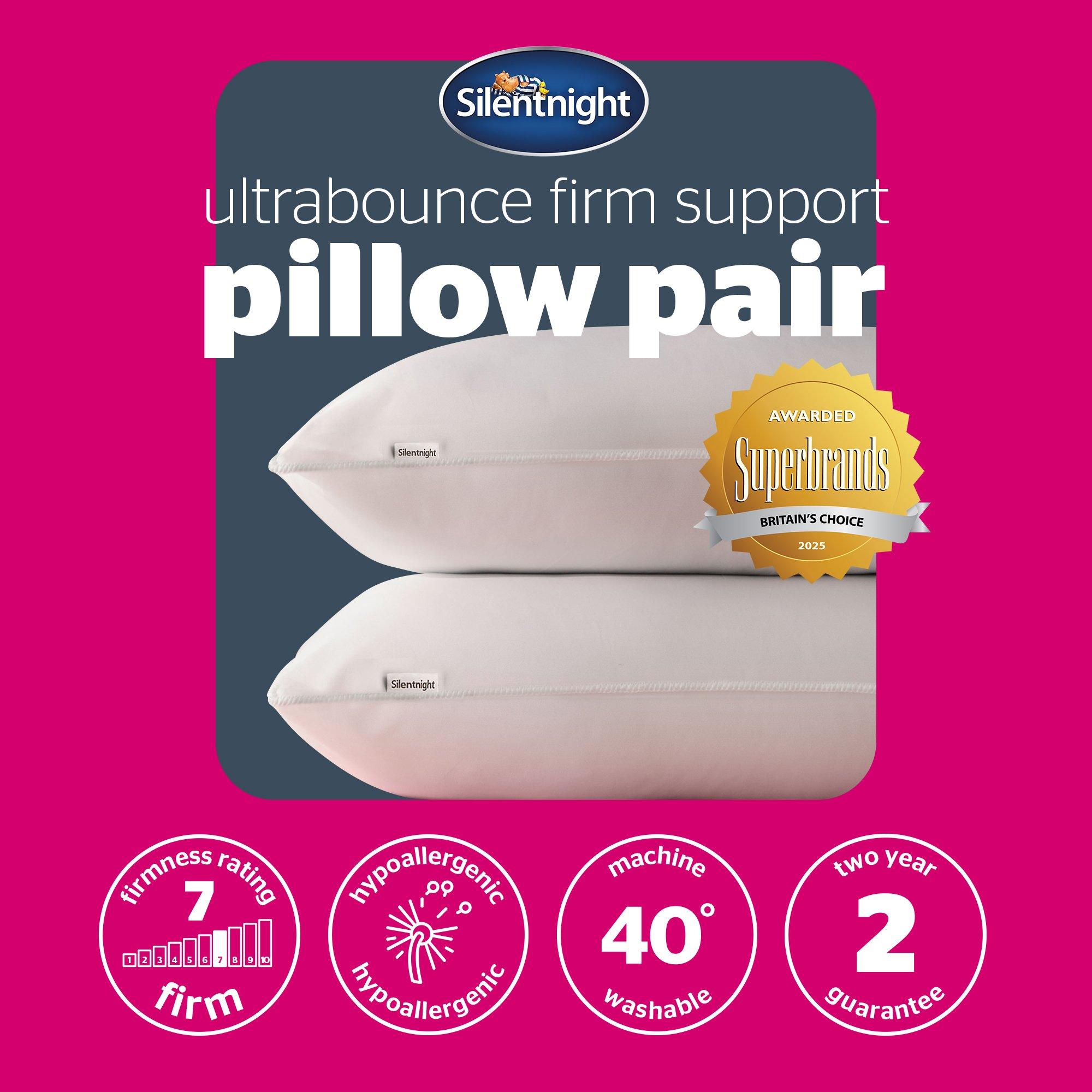 White - Silentnight - Silentnight Ultrabounce Pillow - 2 Pack - 8