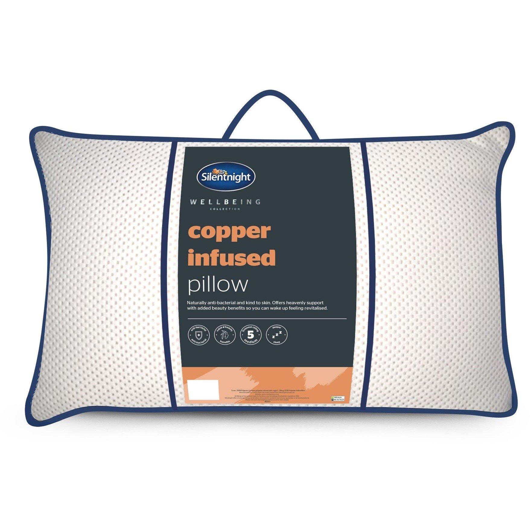 White - Silentnight - Wellbeing Copper Pillow