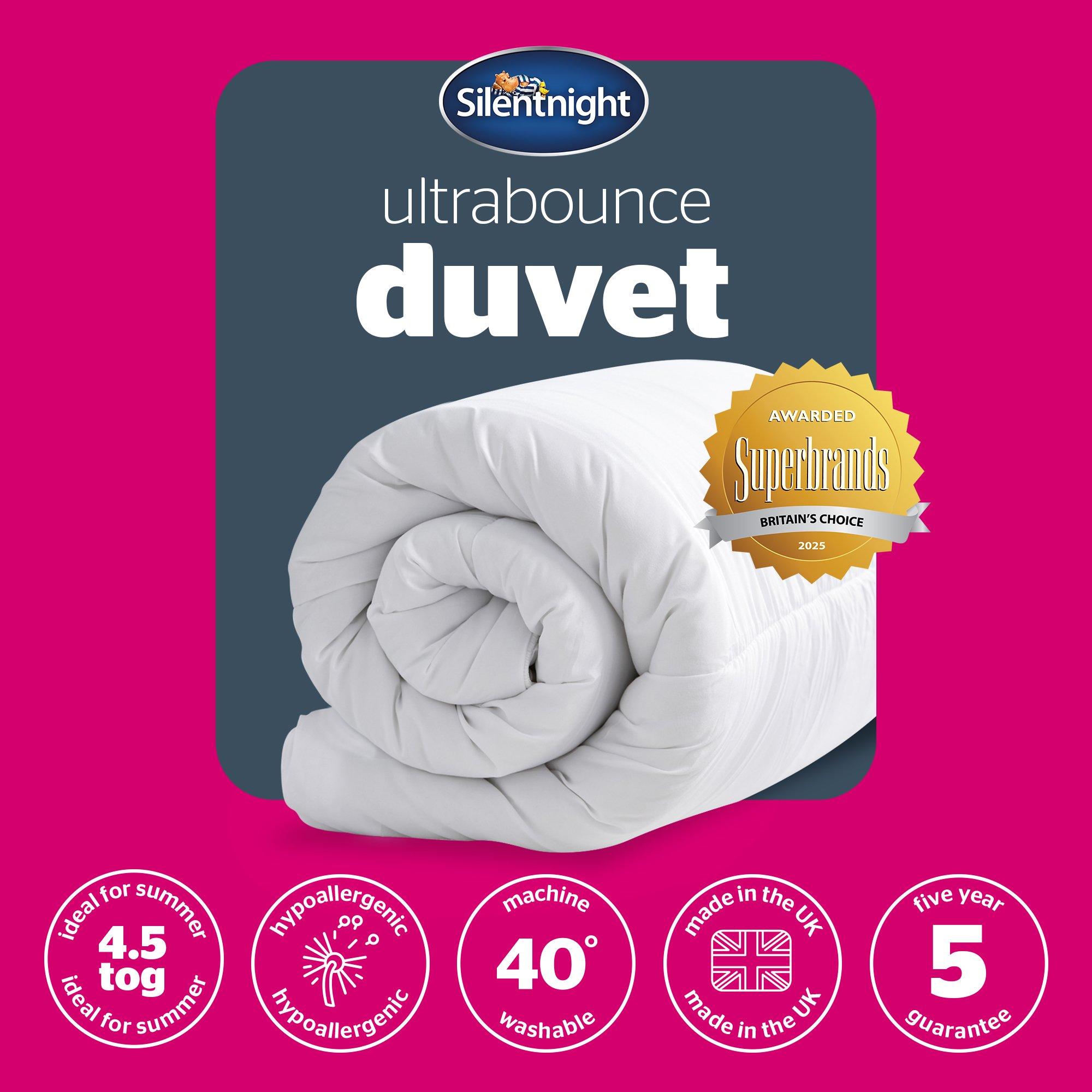 White - Silentnight - Silentnight Ultrabounce Duvet - 4.5 Tog - 8
