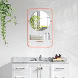 FurnitureR HAGAN Bathroom Mirror with shelf