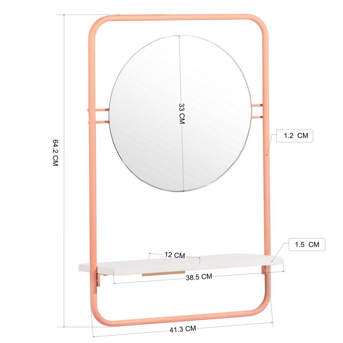 Rosa - FurnitureR - HAGAN Bathroom Mirror with shelf - 9