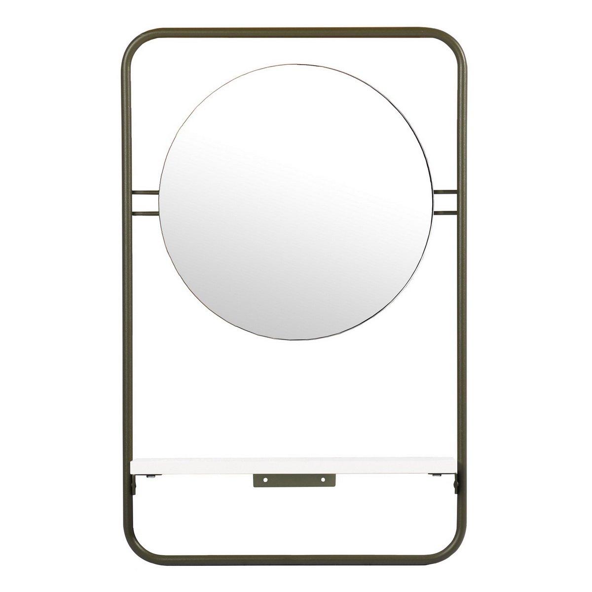 Green - FurnitureR - HAGAN Bathroom Mirror with shelf - 3