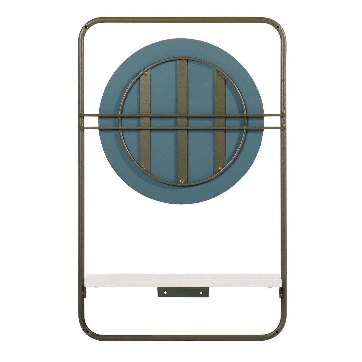 Green - FurnitureR - HAGAN Bathroom Mirror with shelf - 6