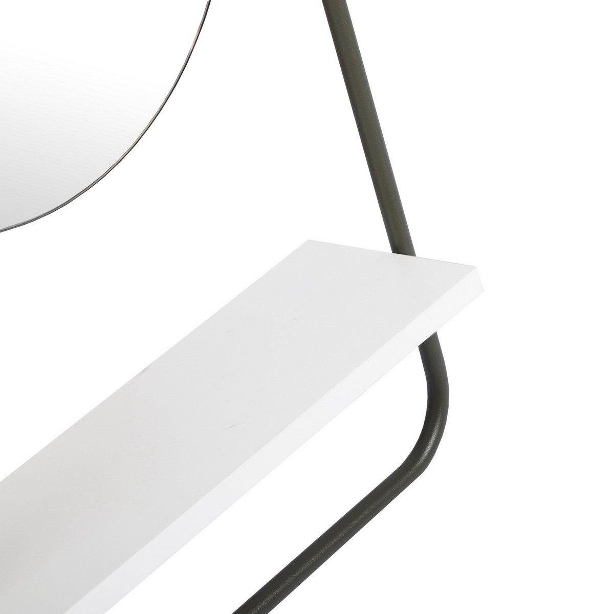 Green - FurnitureR - HAGAN Bathroom Mirror with shelf - 7