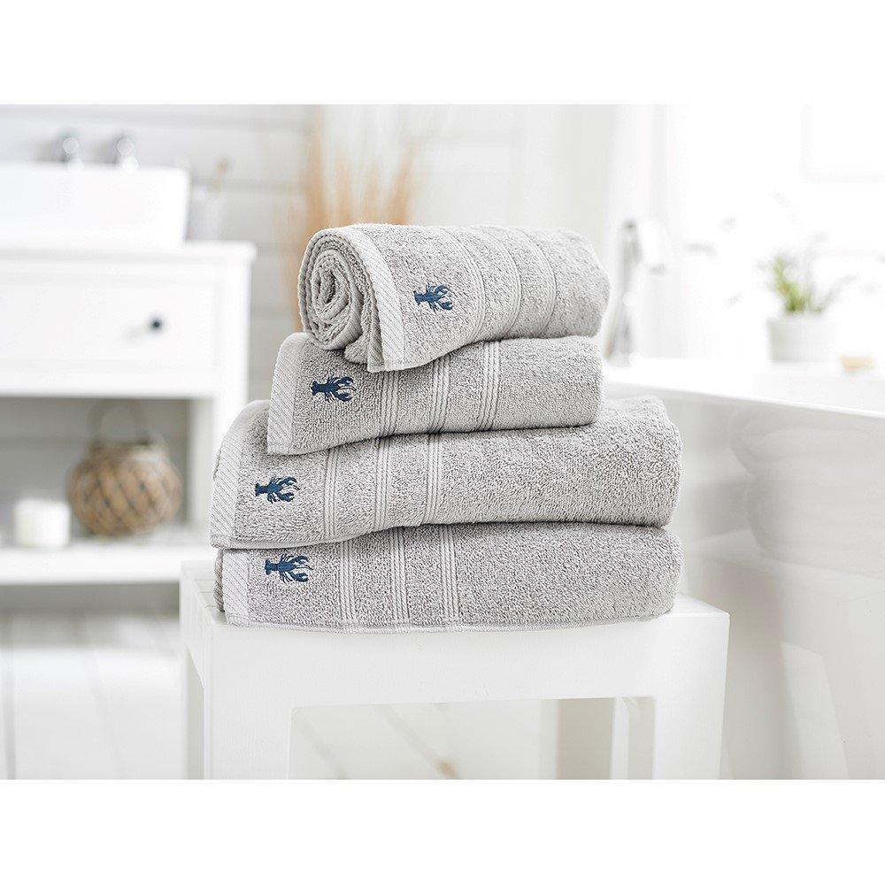 Lobster Creek  Combed Cotton Towels 550 Gsm - Silver - Bath Towel
