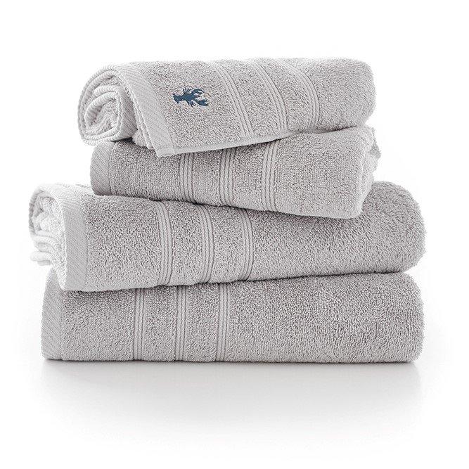 Silver - Lobster Creek - Combed Cotton Towels 550 GSM - 2