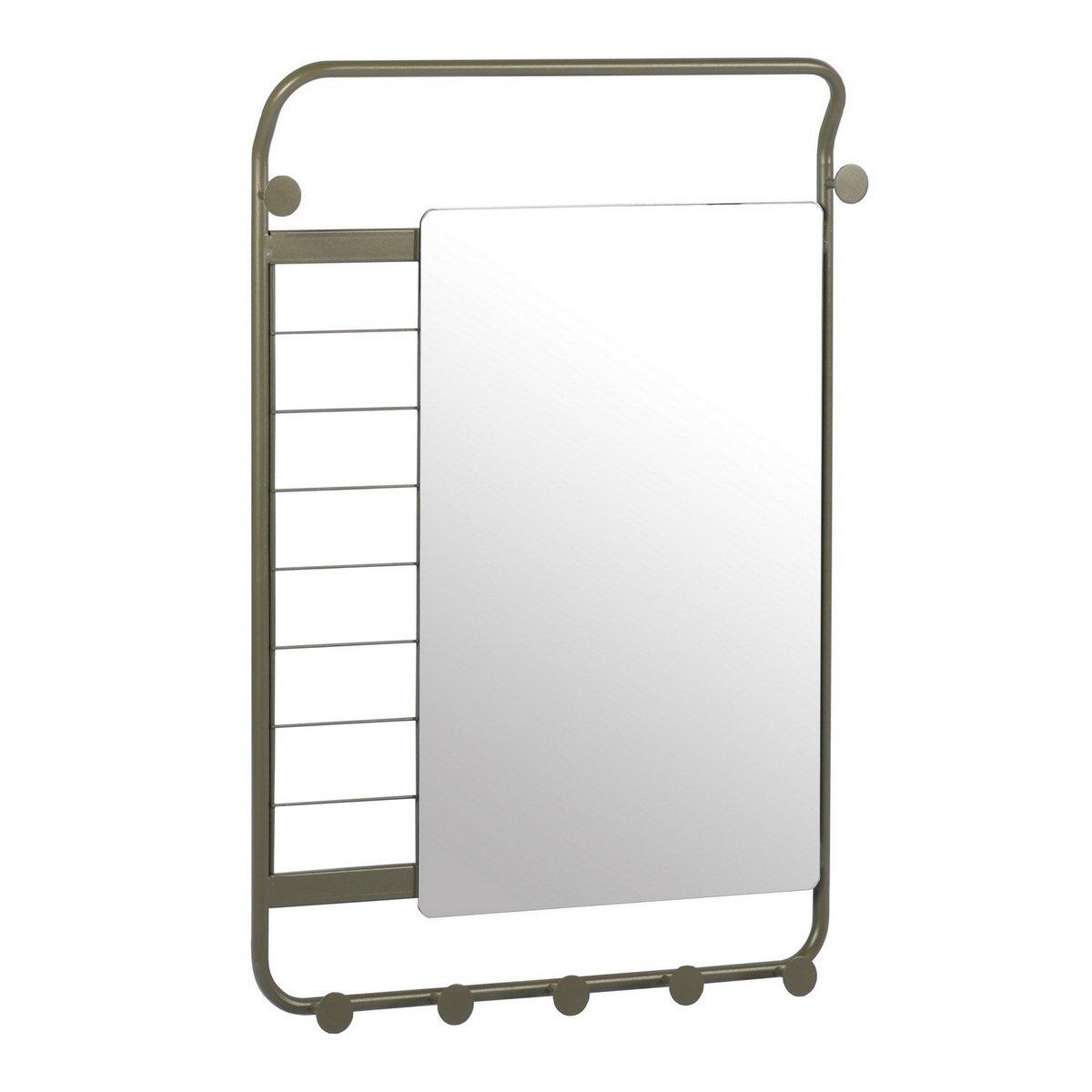 Green - FurnitureR - HAMMER Bathroom Mirror with shelf - 4