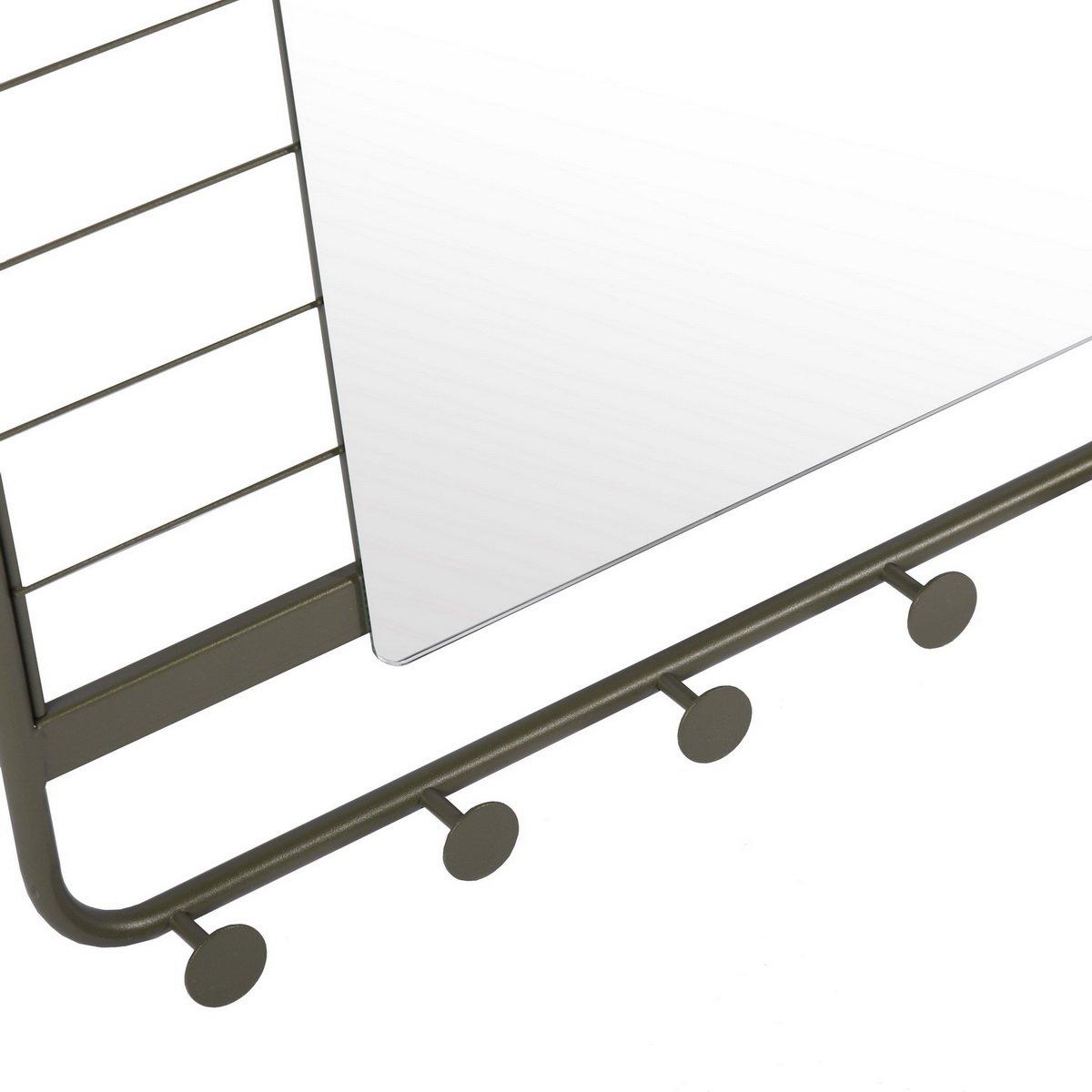 Green - FurnitureR - HAMMER Bathroom Mirror with shelf - 8