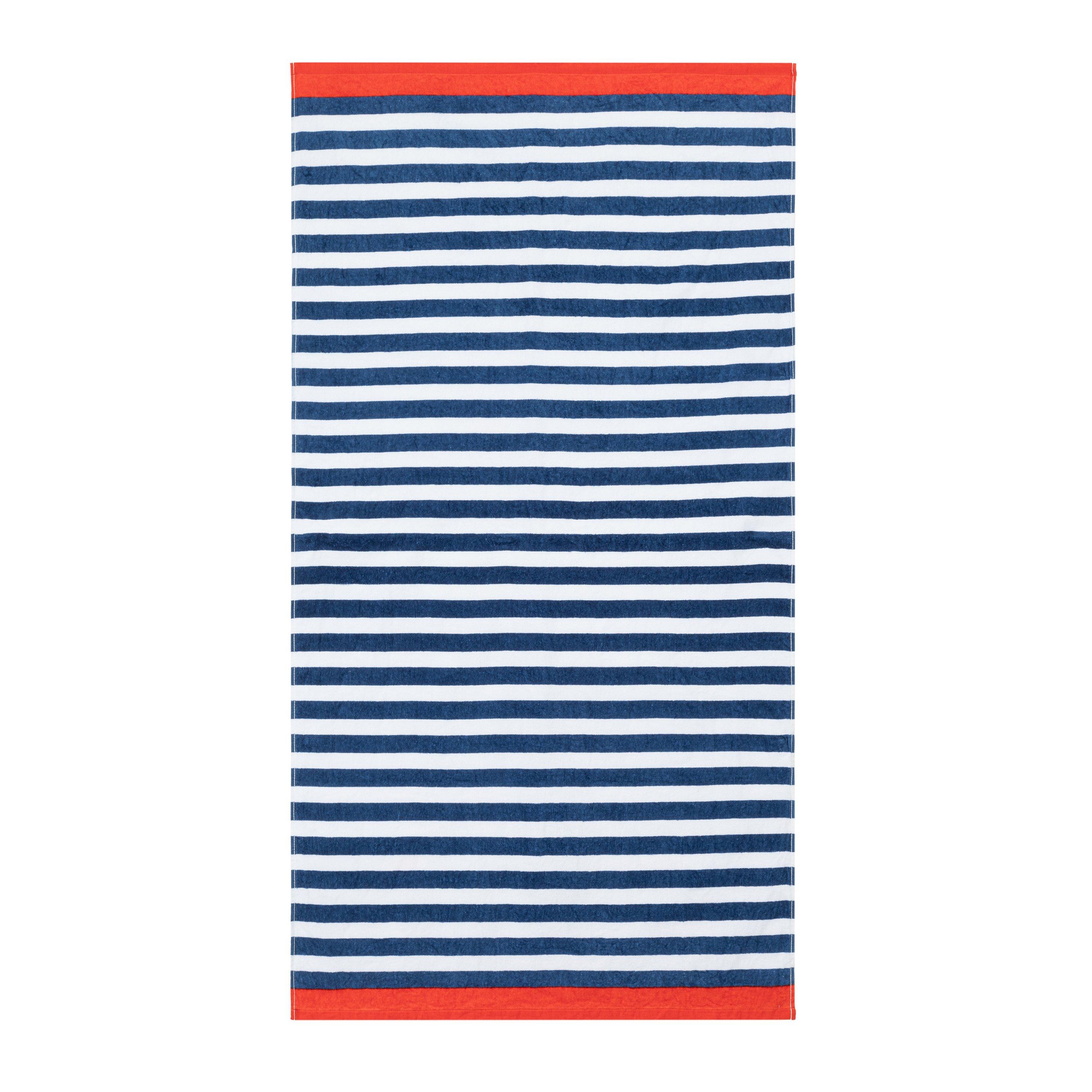 Hot Tuna Unisex Blue Stripe Beach Towel - One Size - Image 3