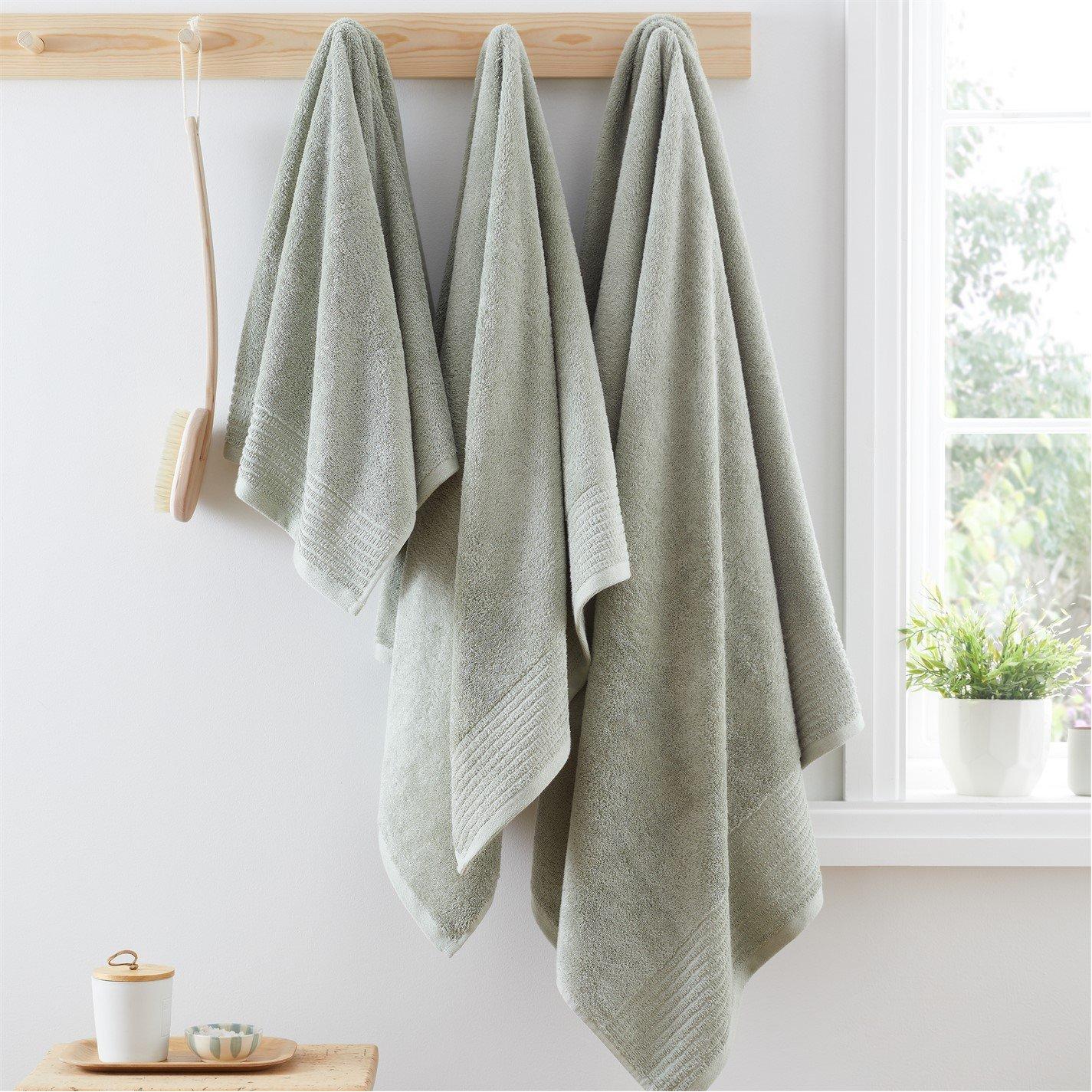 Jack Wills  600Gsm Pure Egyptian Cotton Towel - Sage - Hand Towel