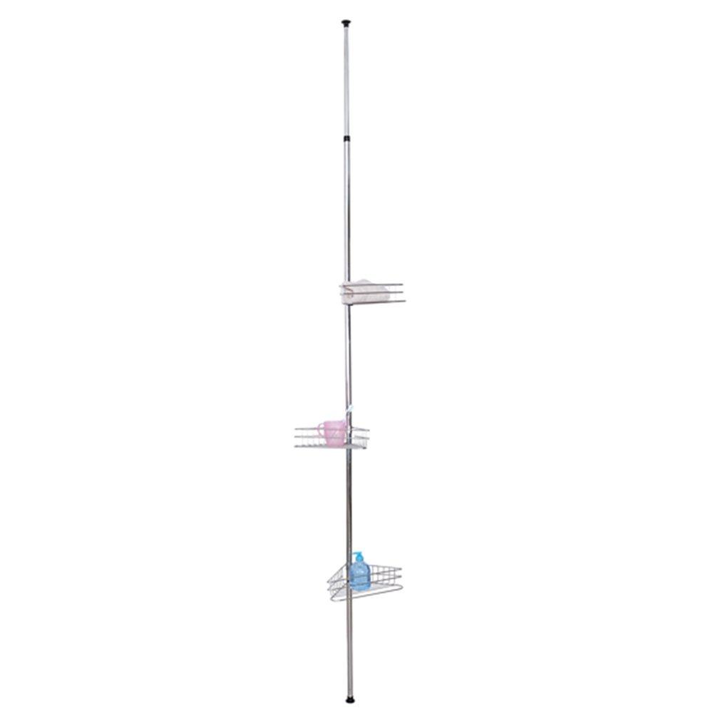 Silver - FurnitureR - Floordirekt KG HIGGS Silver Telescopic shower caddy