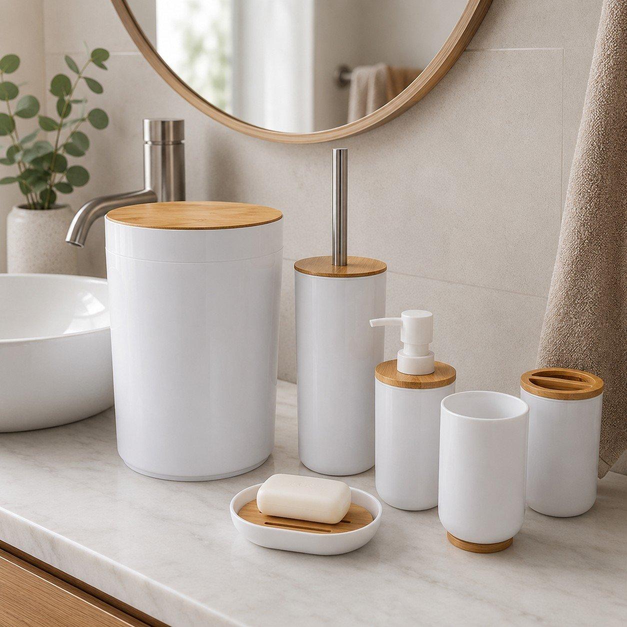 White - Alpina - Bathroom & Toilet Set - 3