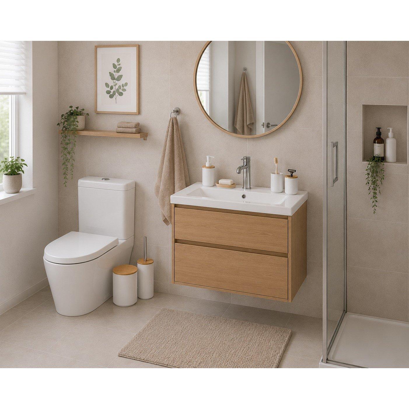 White - Alpina - Bathroom & Toilet Set - 4