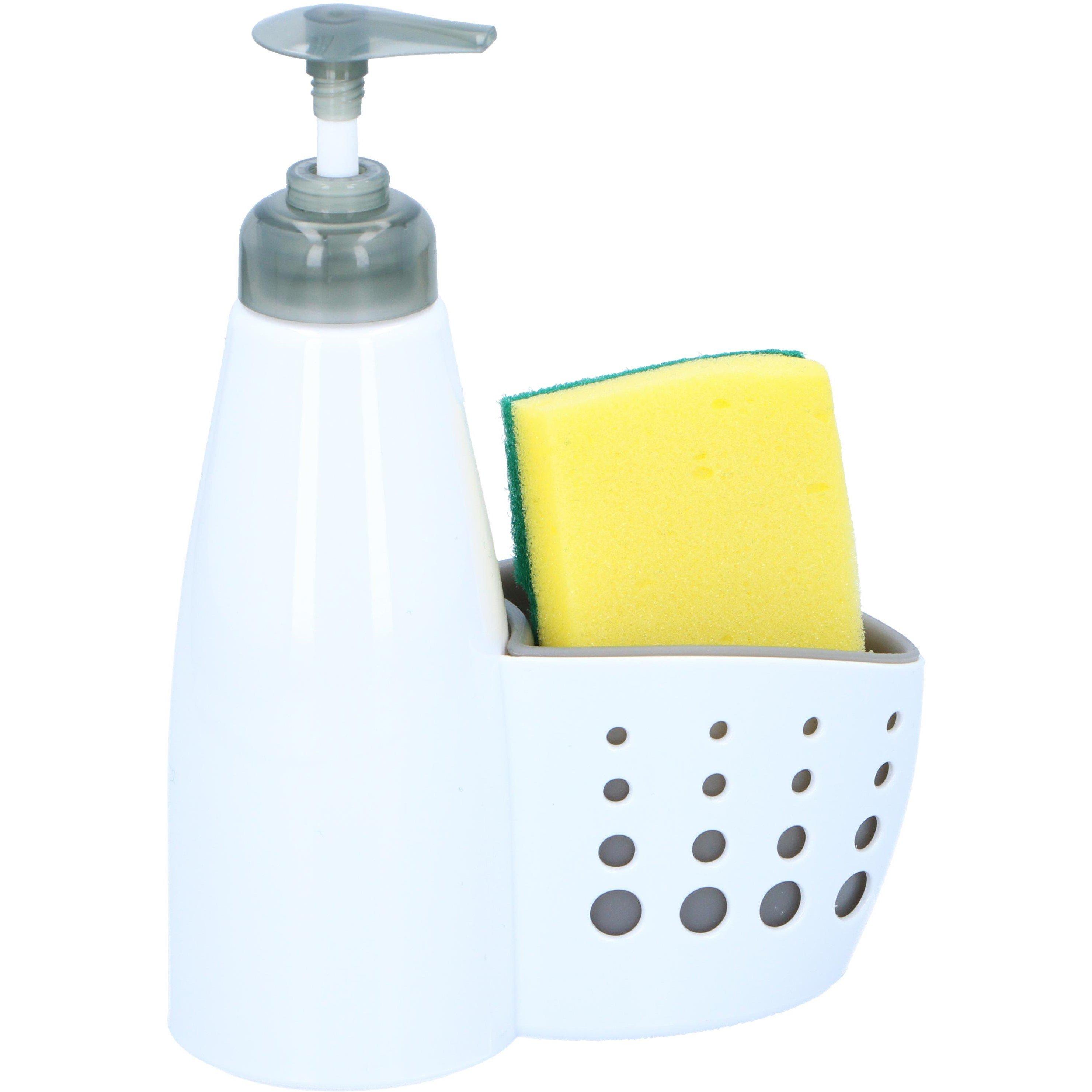 White - Alpina - ALPINA Soap Dispenser with Sponge Holder - 1